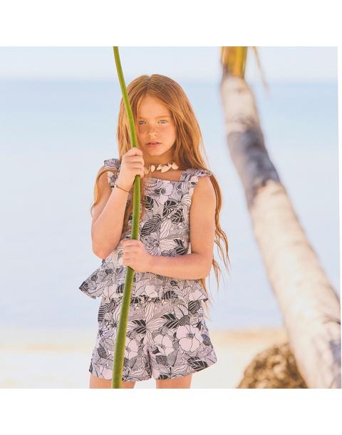 Palm Bloom Cuffed Short