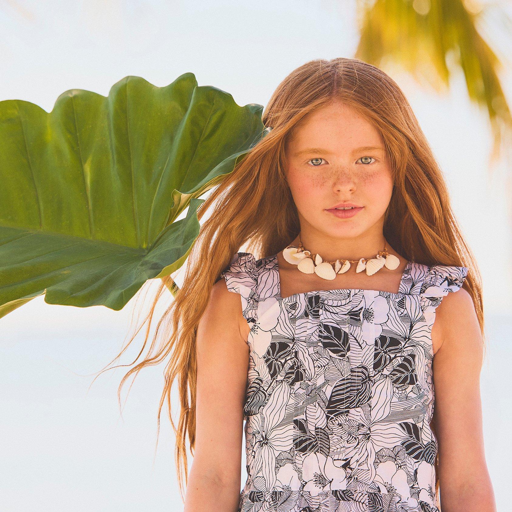 Palm Bloom Peplum Top image number 1