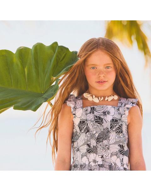 Palm Bloom Peplum Top