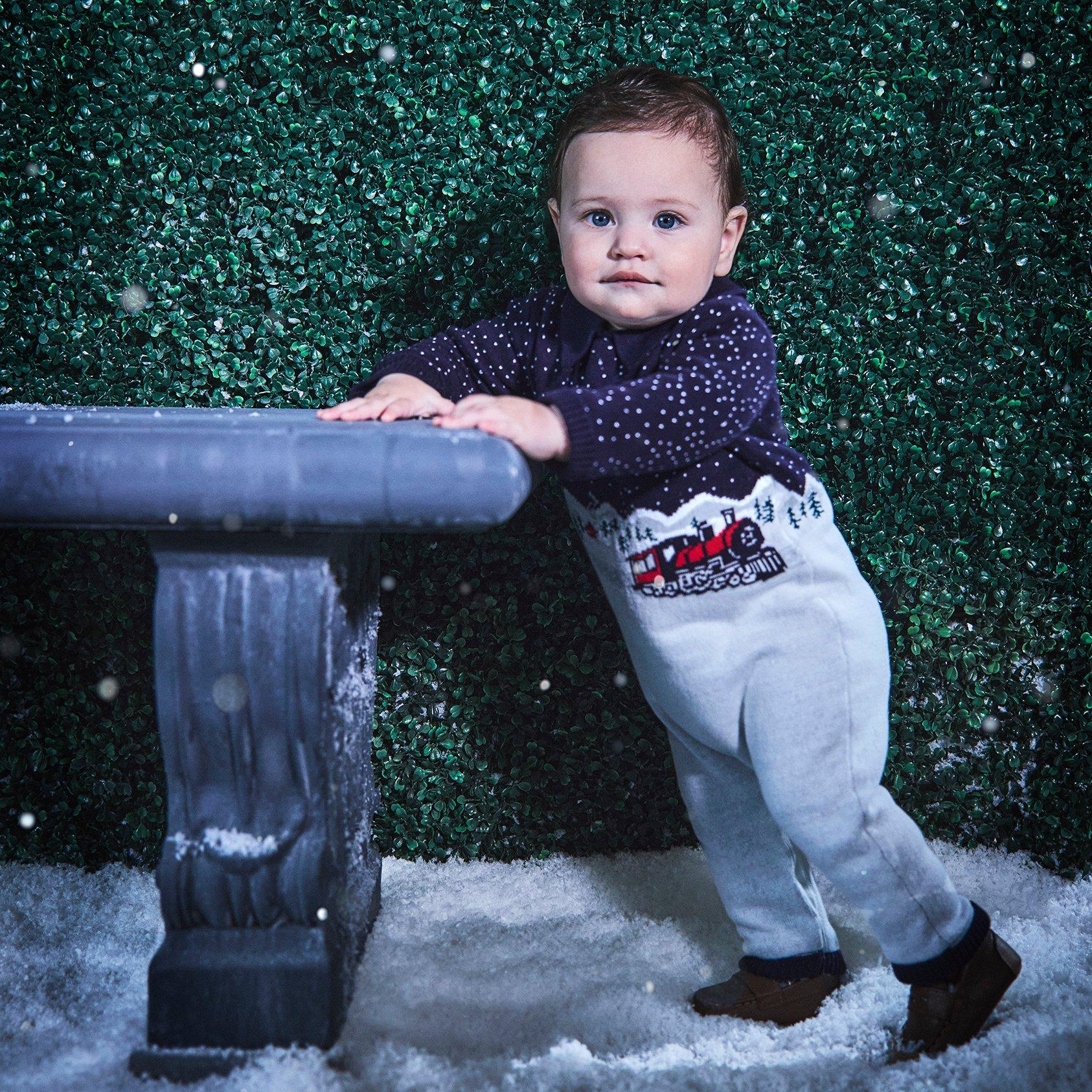 Baby Train Collared One-Piece image number 1