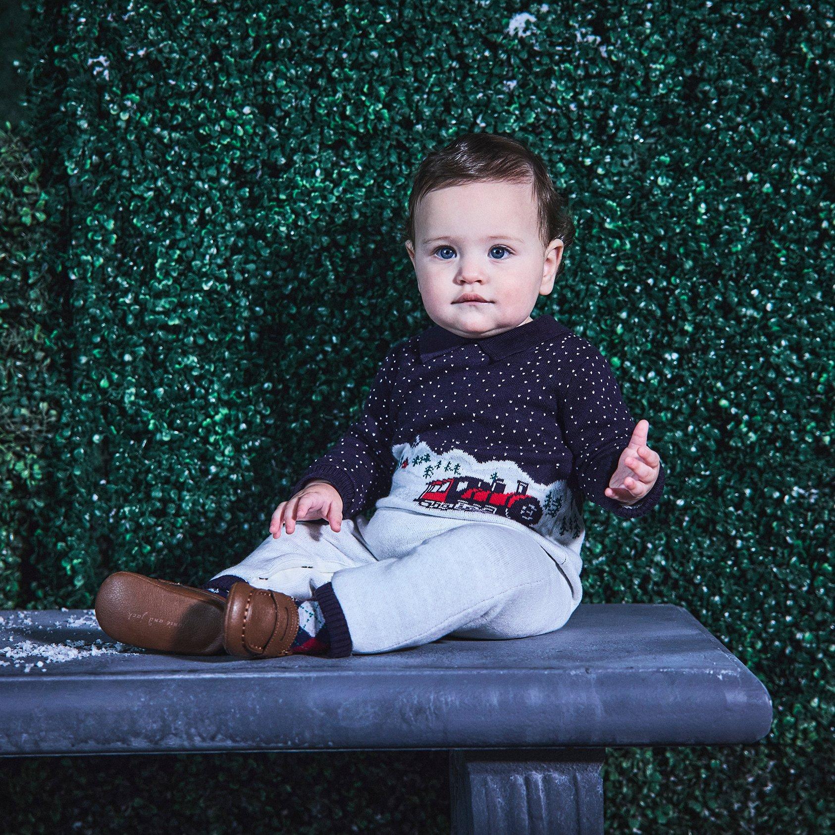 Baby Train Collared One-Piece image number 4