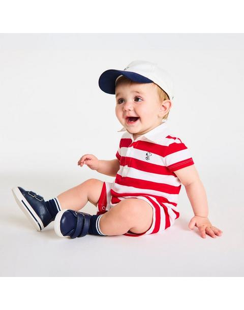 PEANUTS™ Snoopy Striped Baby Romper