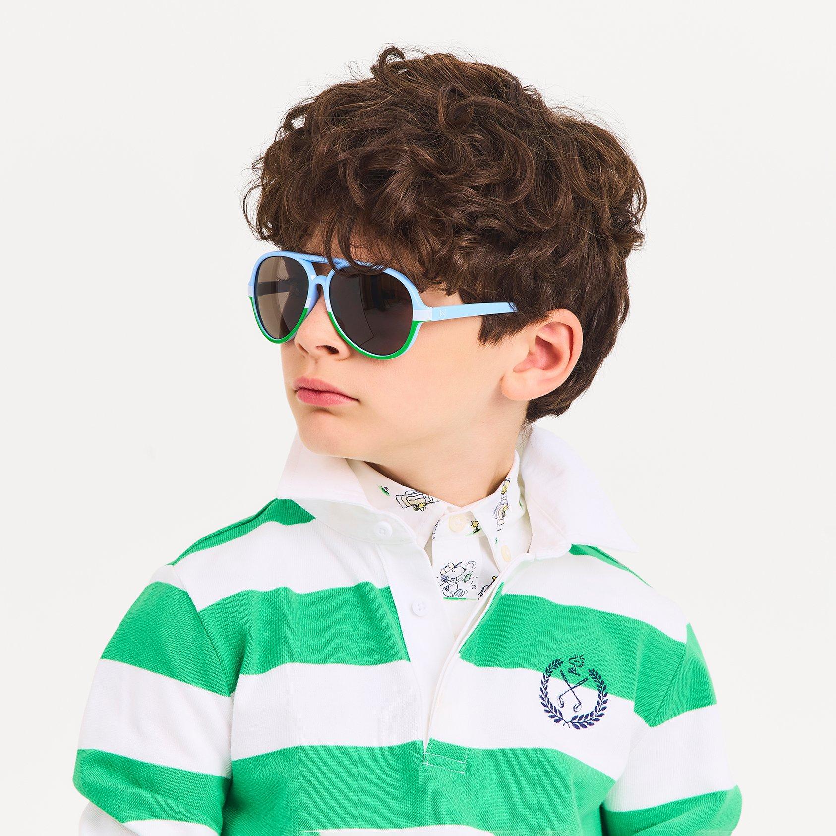 Stripe Aviator Sunglasses image number 2