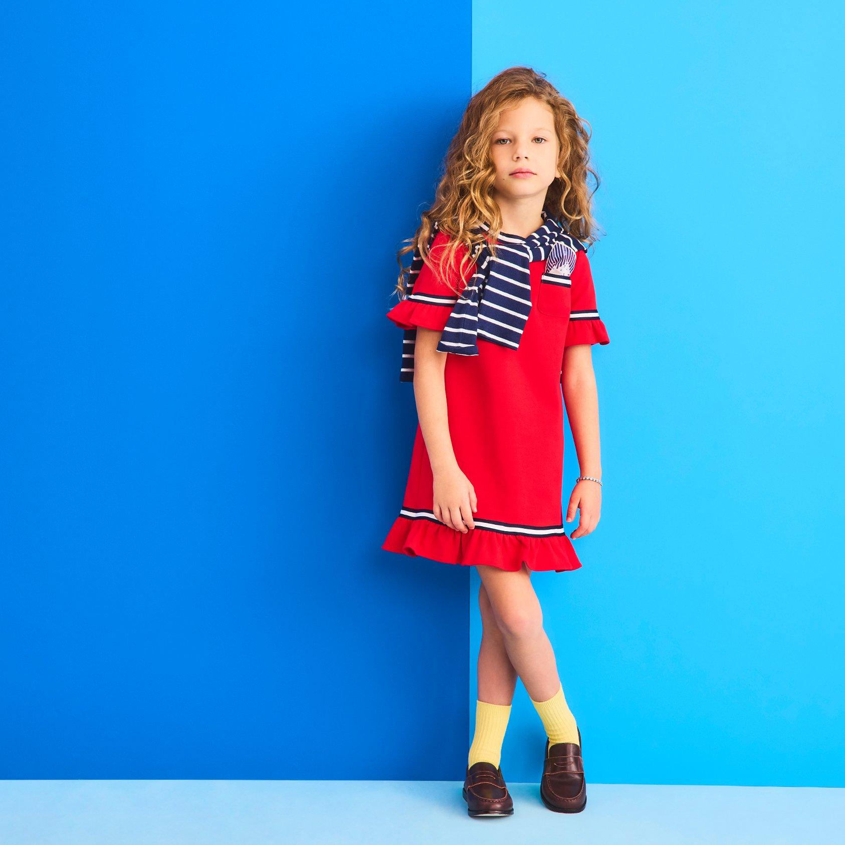 Stripe Trim Ponte Dress image number 2