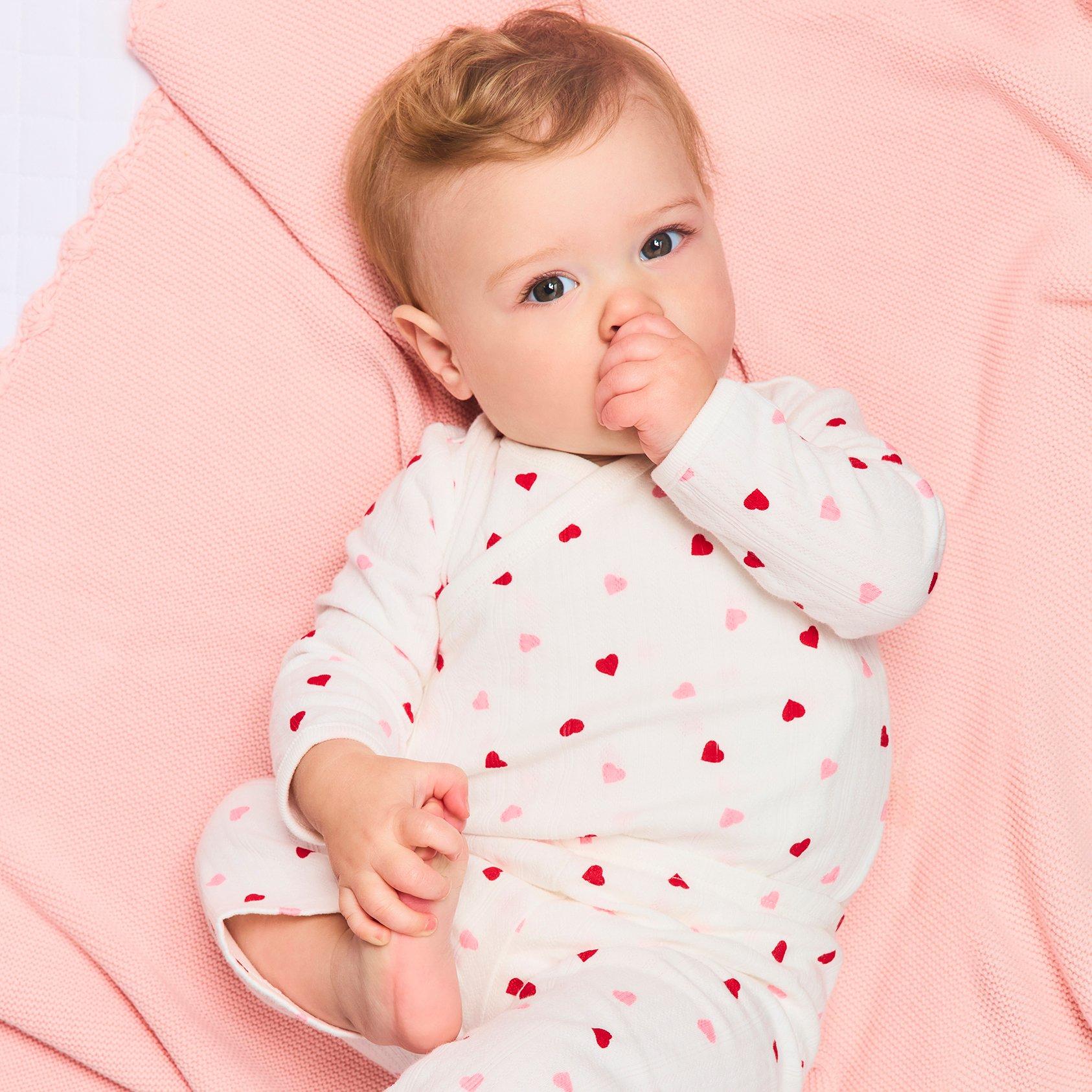 Baby Heart Pointelle Matching Set image number 3