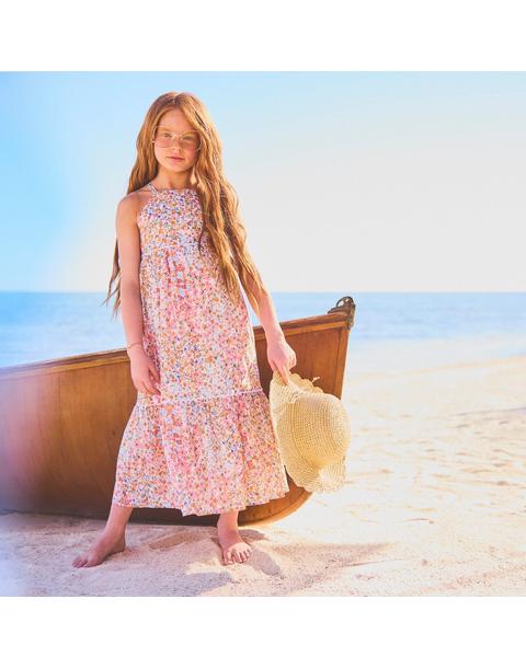 Floral Halter Maxi Dress