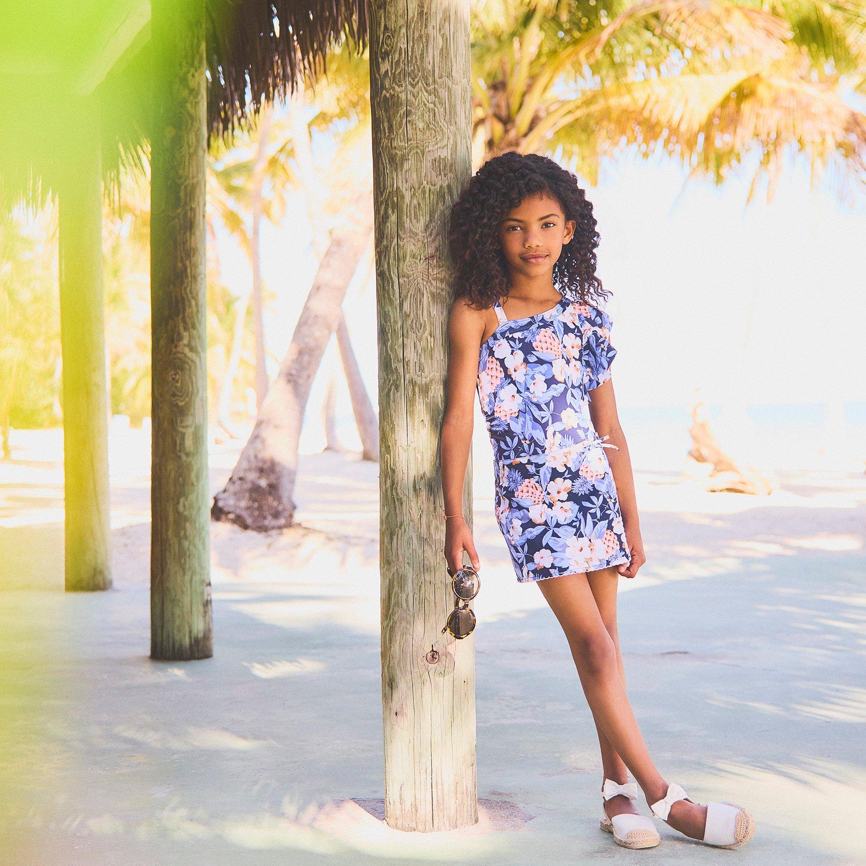 Pineapple Floral Wrap Skort image number 1