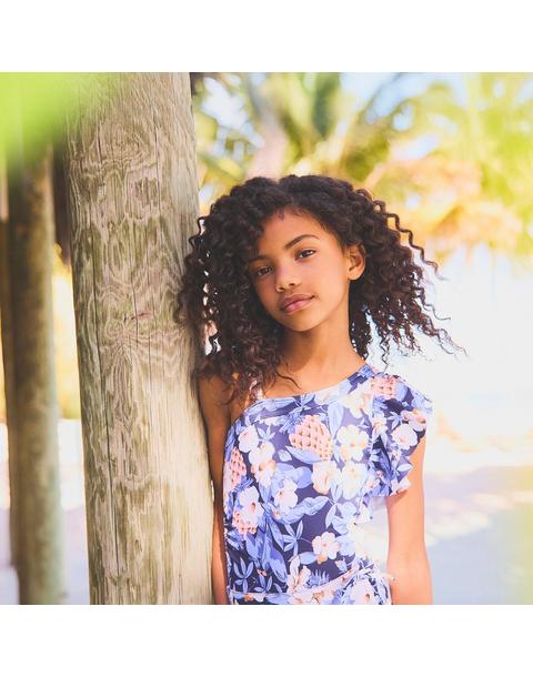 Pineapple Floral Ruffle Swimsuit