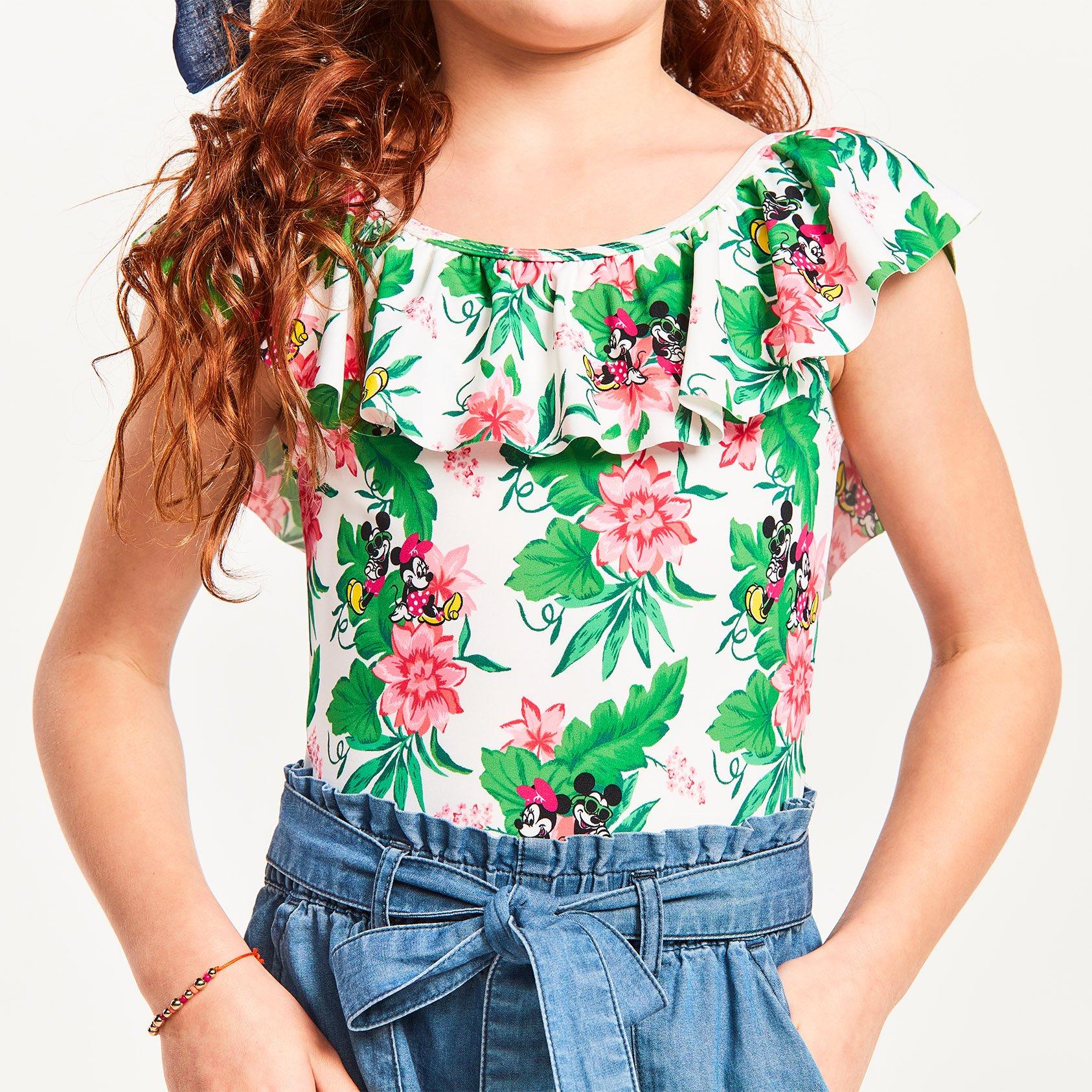 Disney Minnie Mouse Recycled Tropical Swimsuit image number 1
