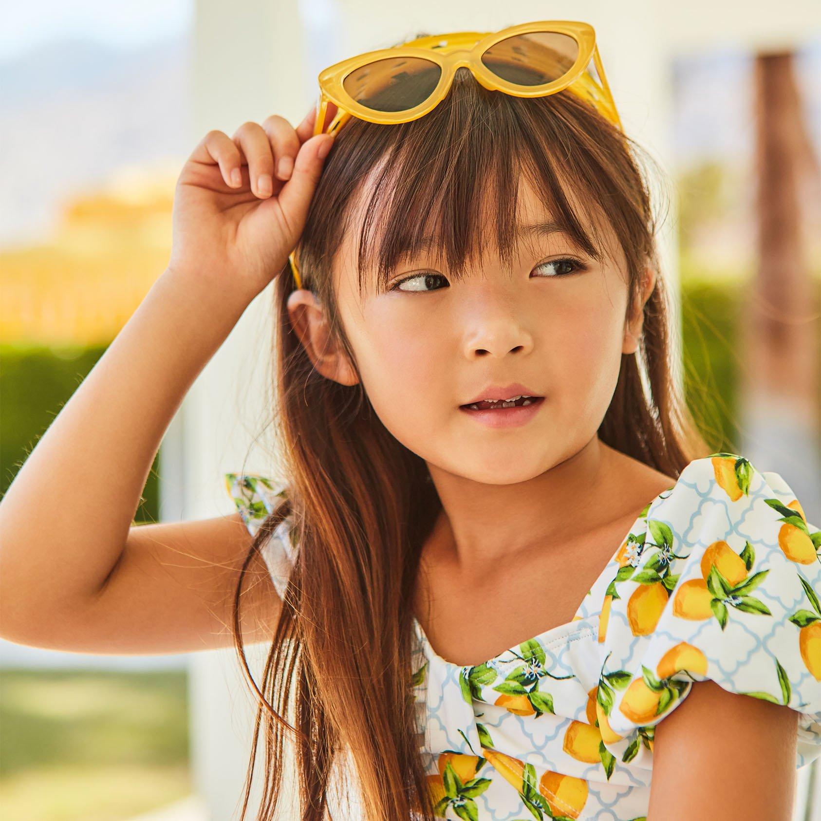 Lemon Puff Sleeve 2-Piece Swimsuit image number 3