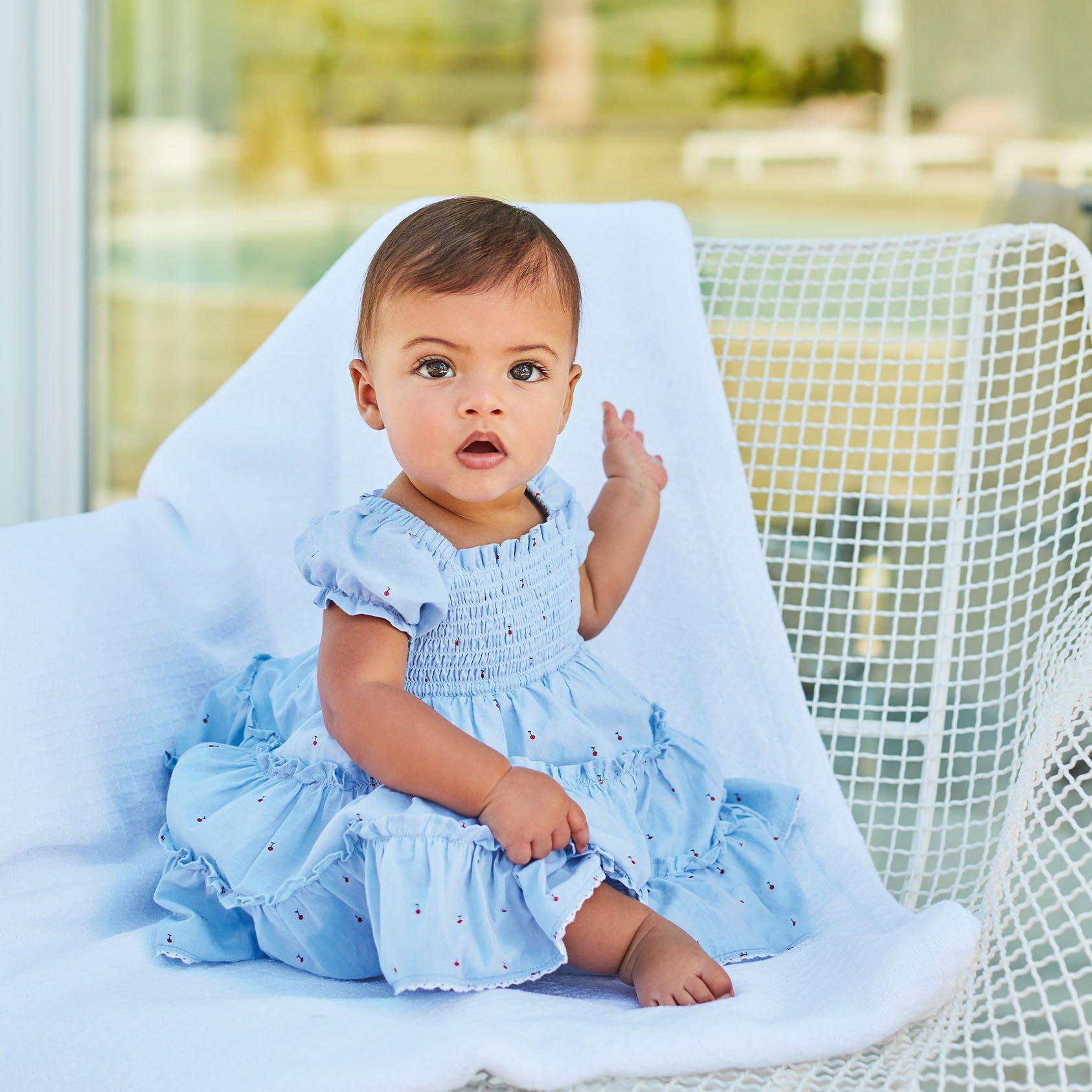 Baby Cherry Smocked Dress image number 1
