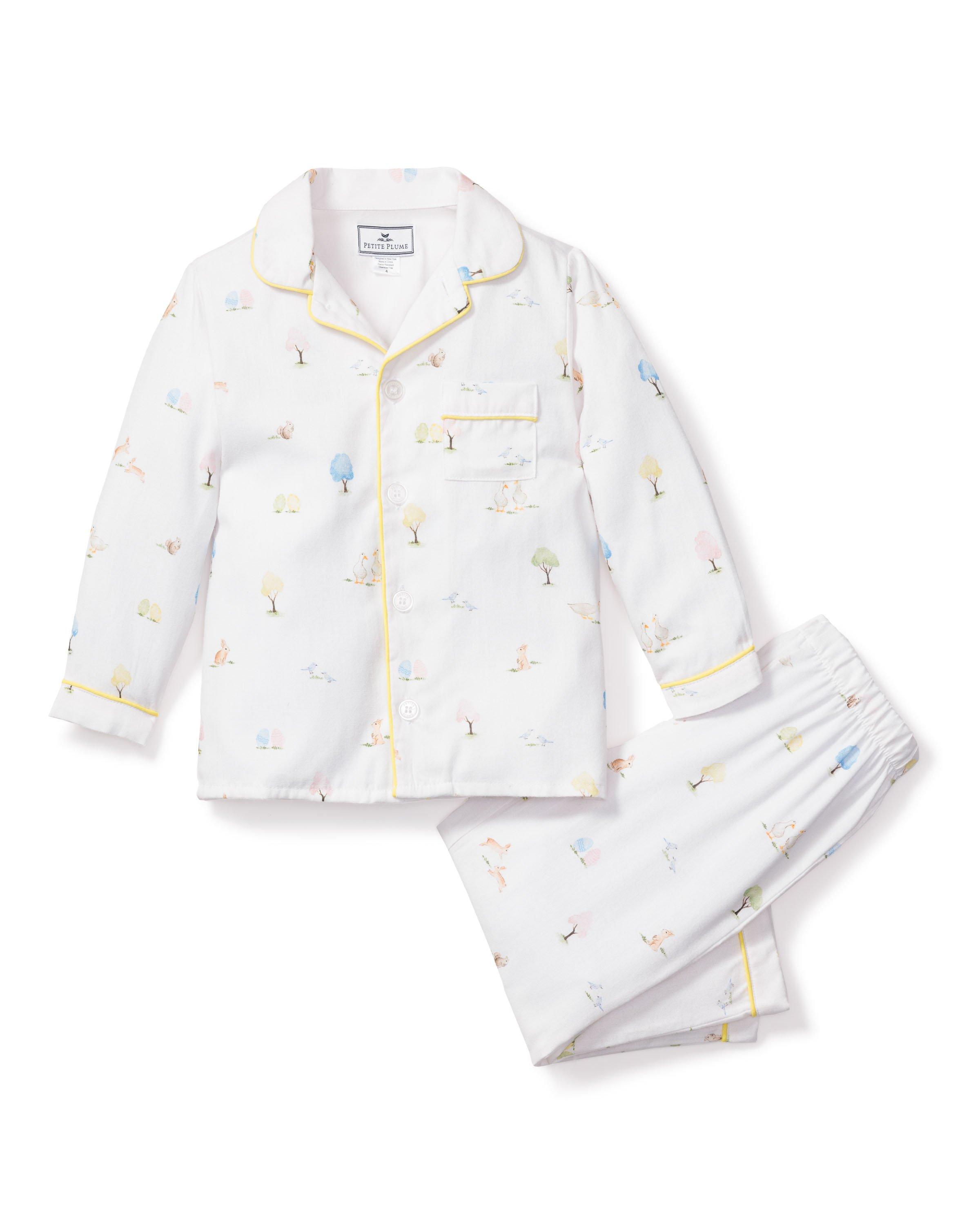 Boy White Petite Plume Birthday Wishes Pajama Short Set by Janie