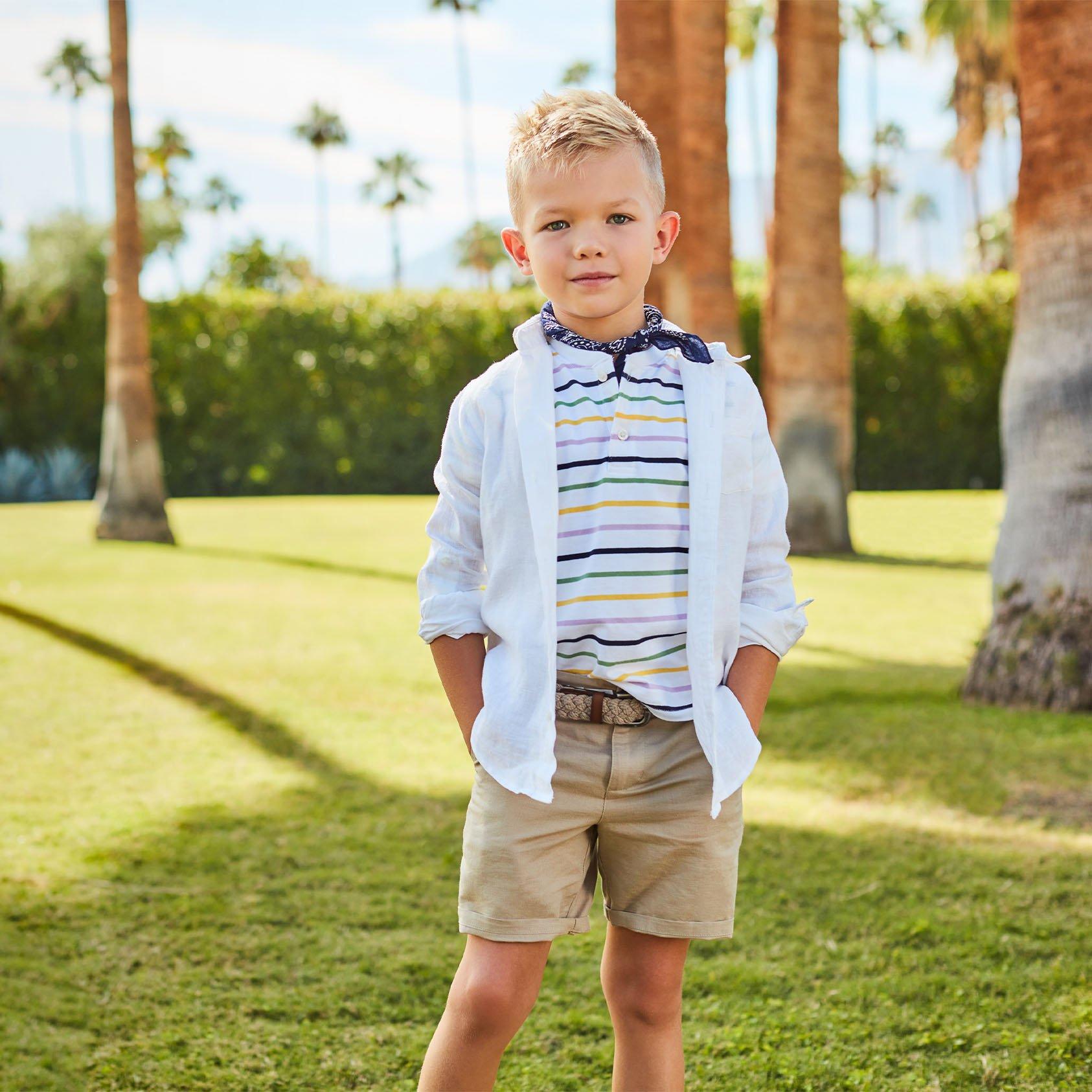 Striped Henley Tee image number 1