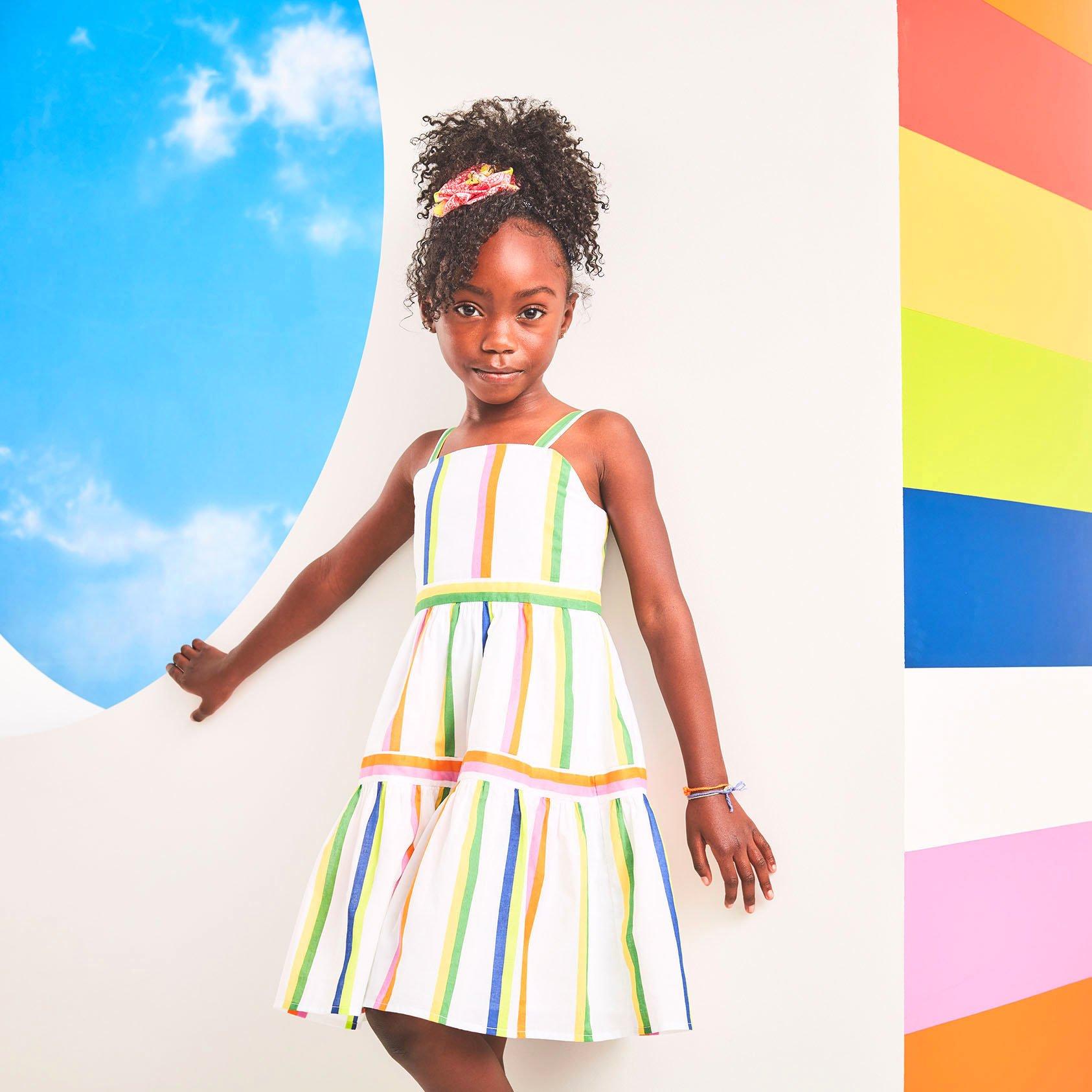 Kaavia James Striped Midi Dress image number 1