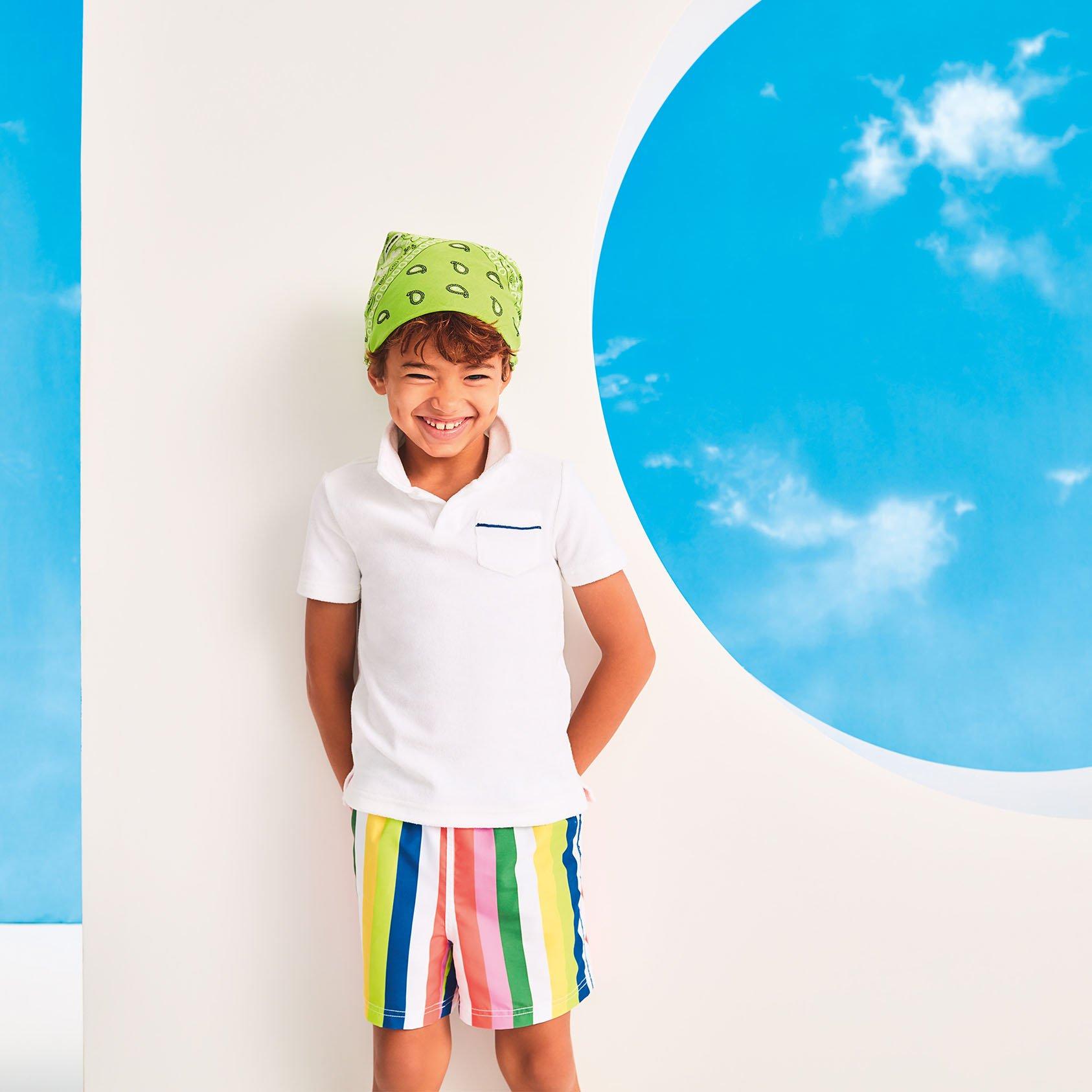 Kaavia James Rainbow Striped Swim Trunk image number 1
