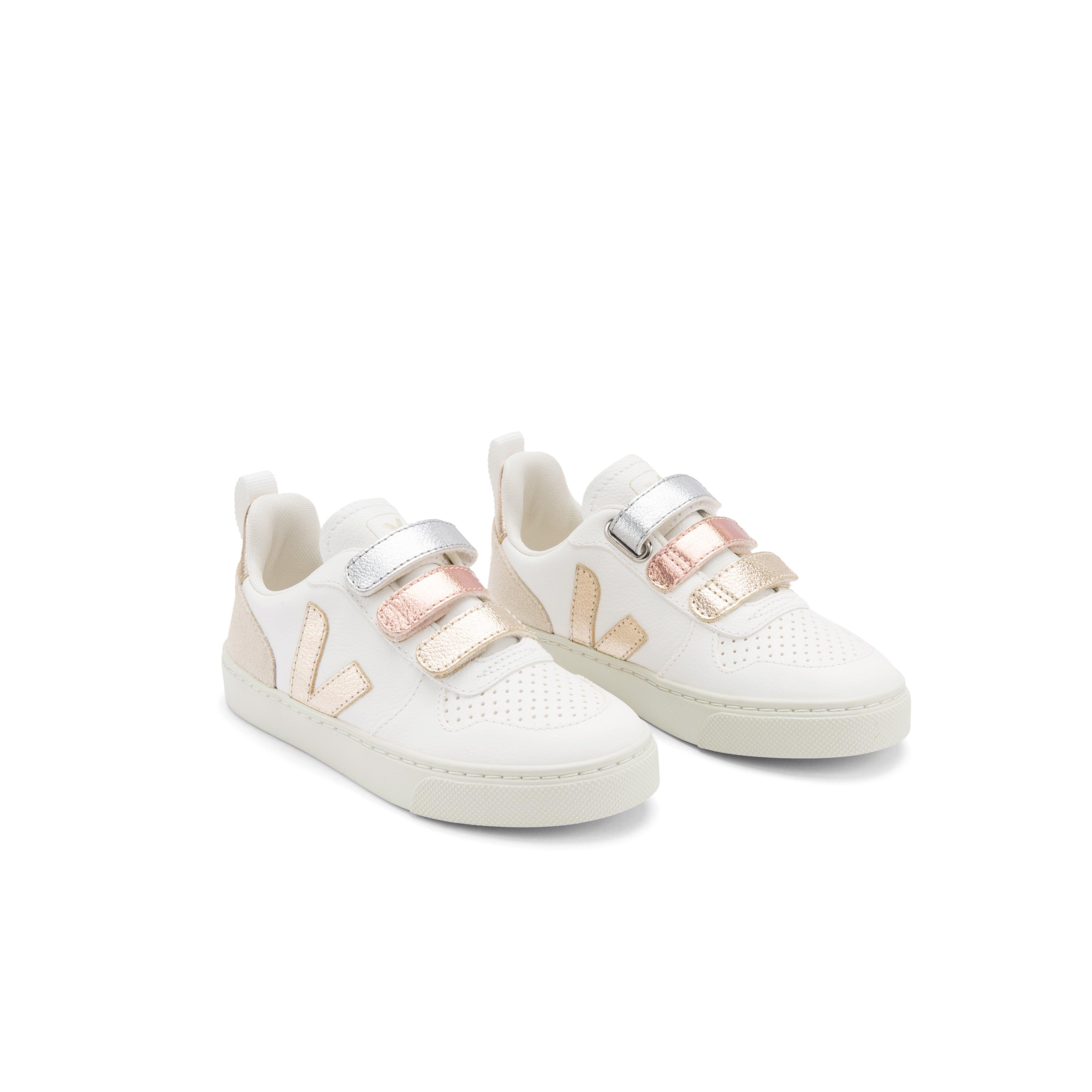 Boy Metallic Gold Toddler Veja V-10 Metallic Sneaker by Janie and Jack