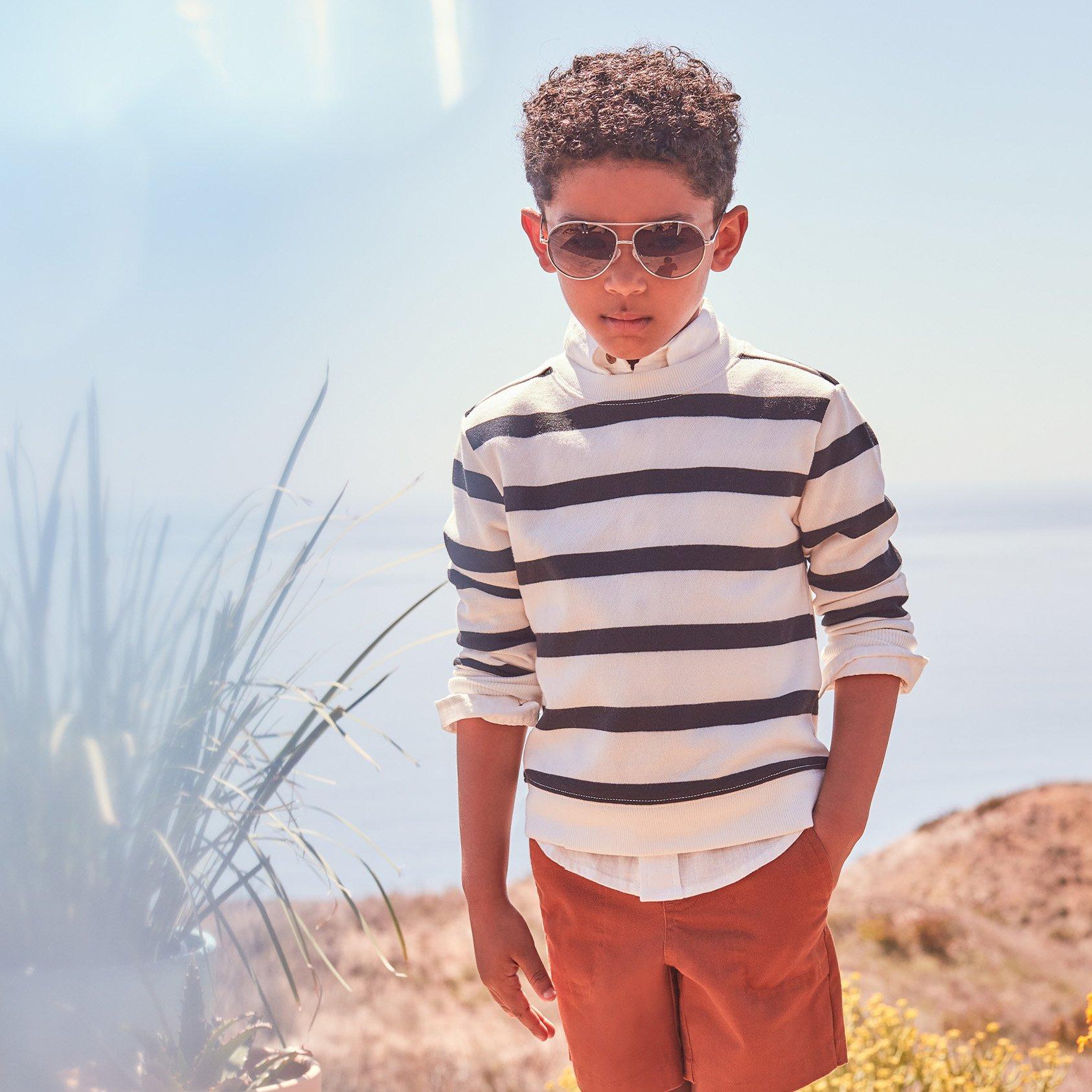 Striped French Terry Sweatshirt image number 1