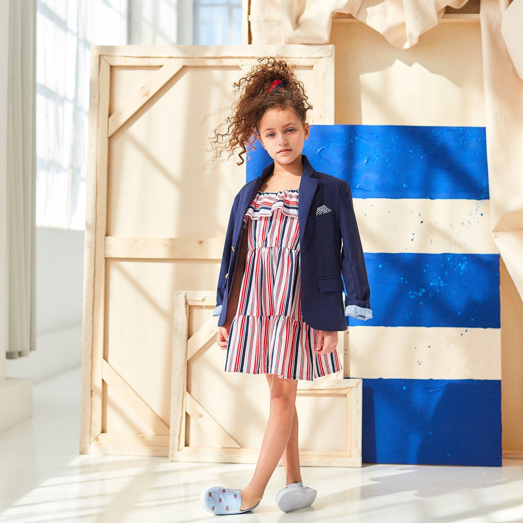 Striped Ruffle Jersey Sundress image number 2