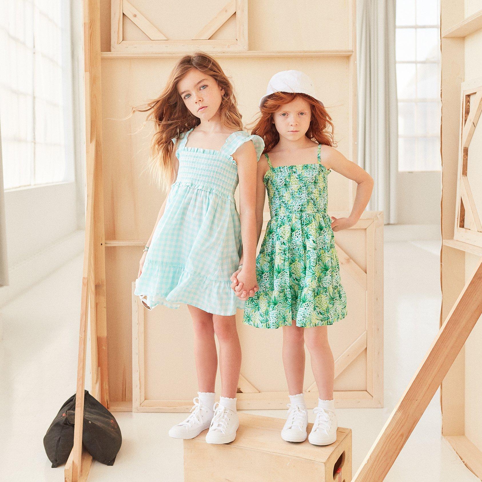 The Hannah Pineapple Smocked Sundress image number 2
