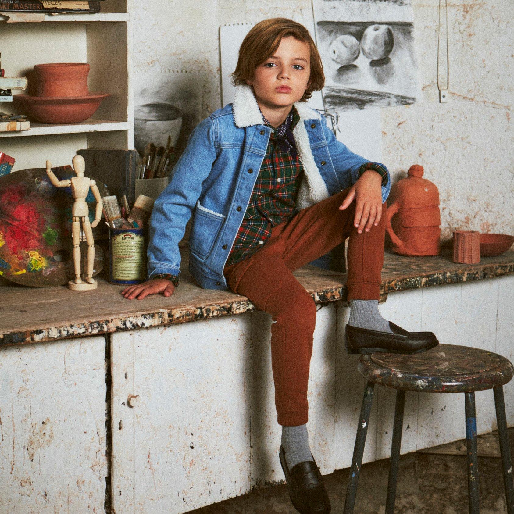 Denim sherpa lined jacket deals