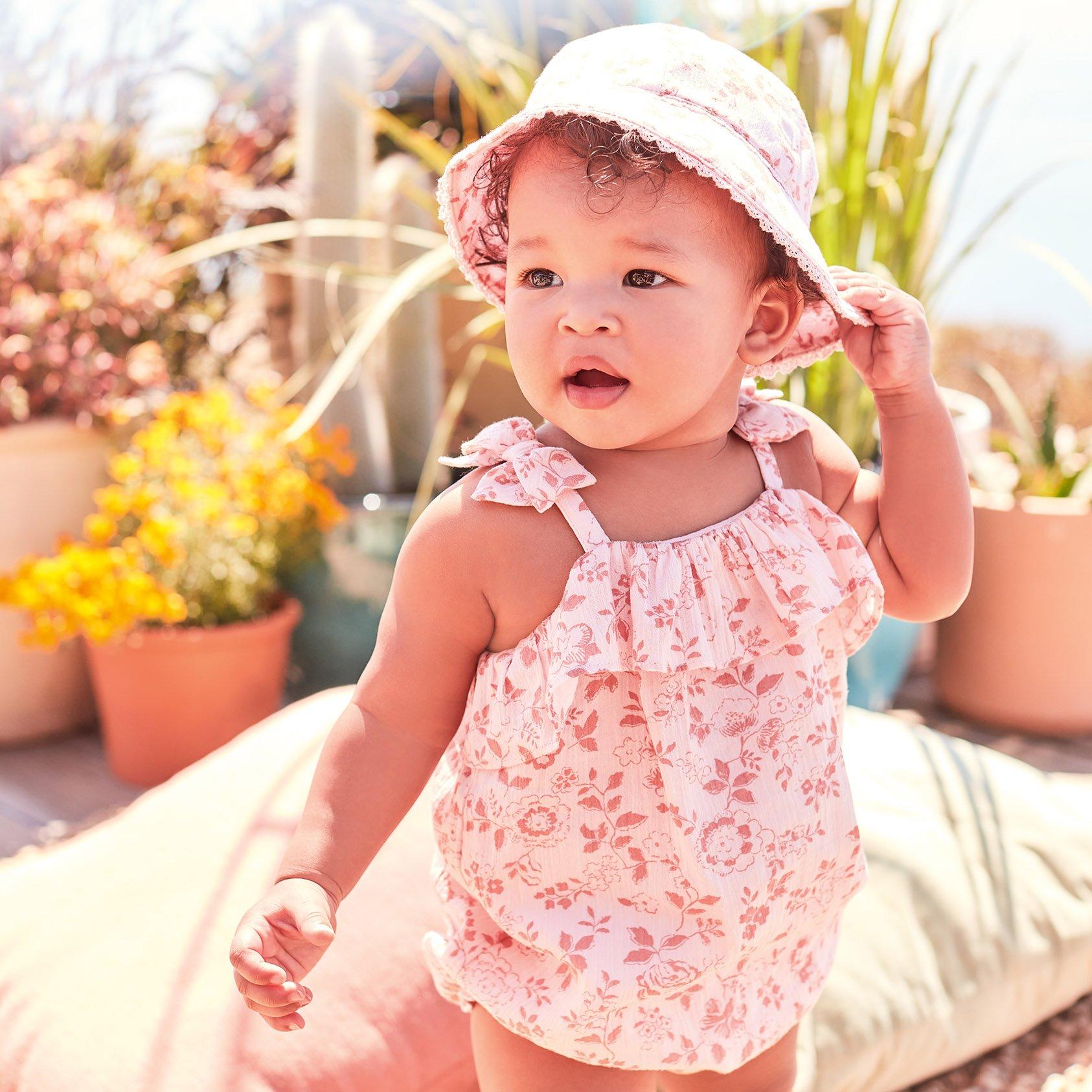 Floral baby hat online