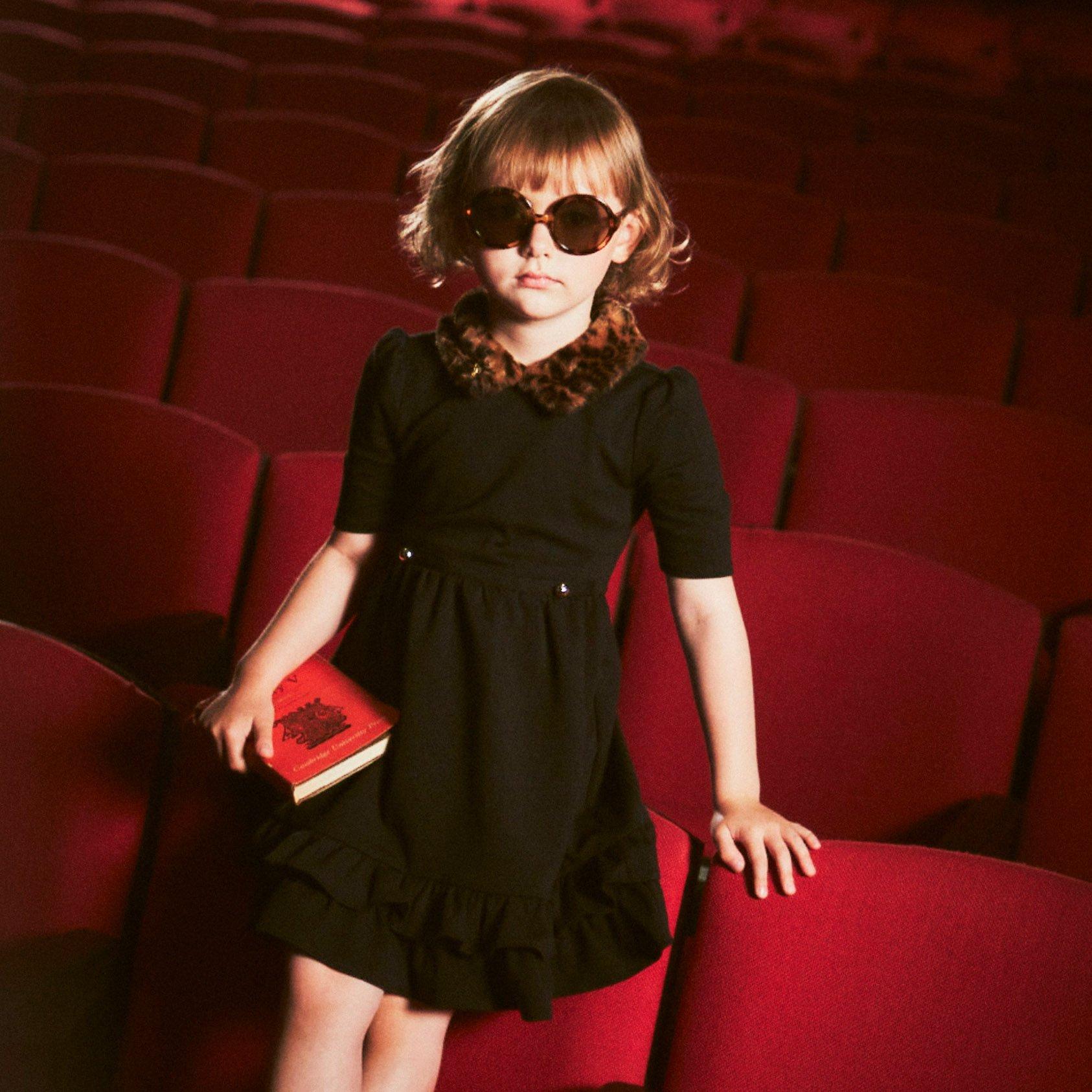 Faux Fur Collared Dress image number 1