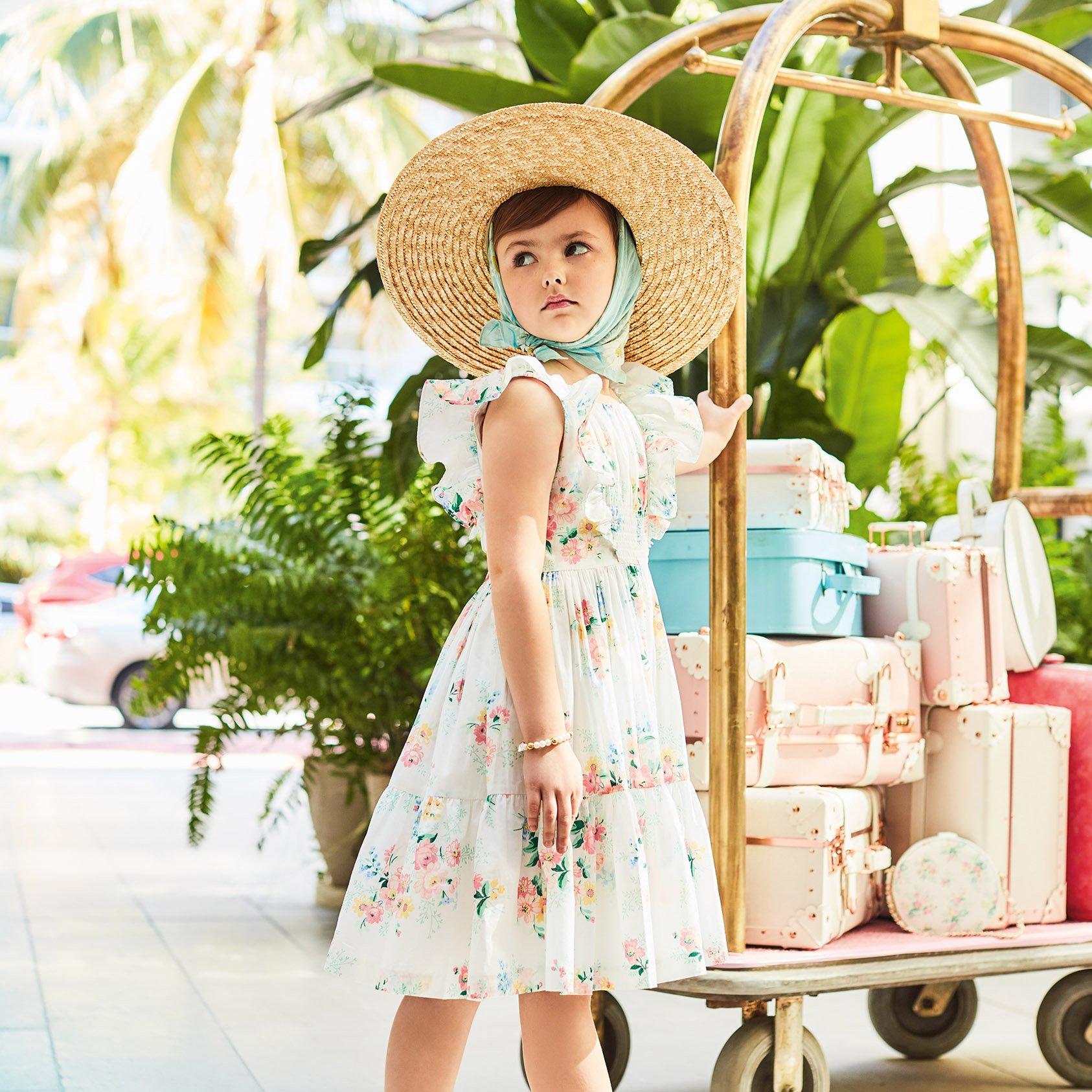 Smocked ruffle dress deals
