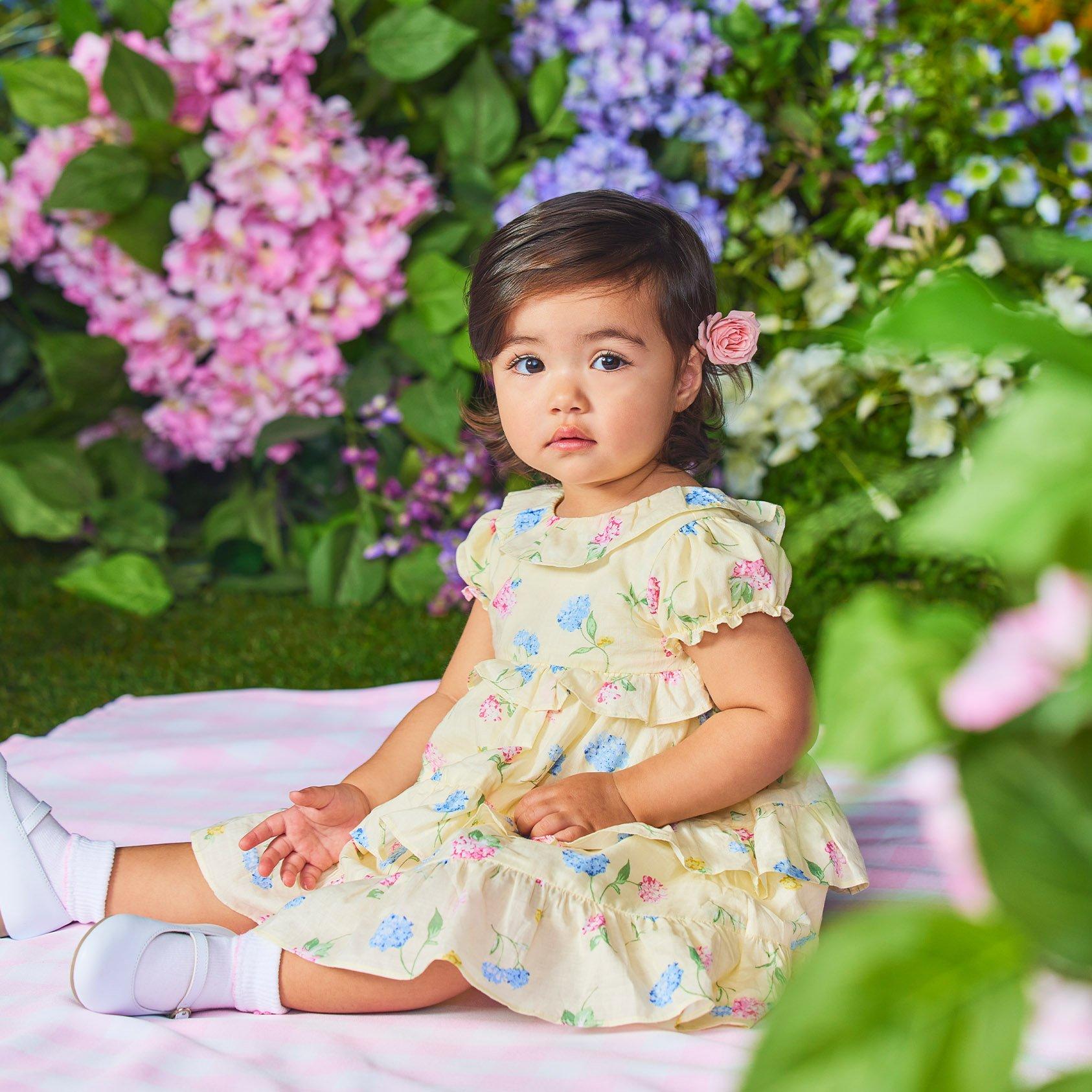 Baby Floral Tiered Ruffle Dress image number 1
