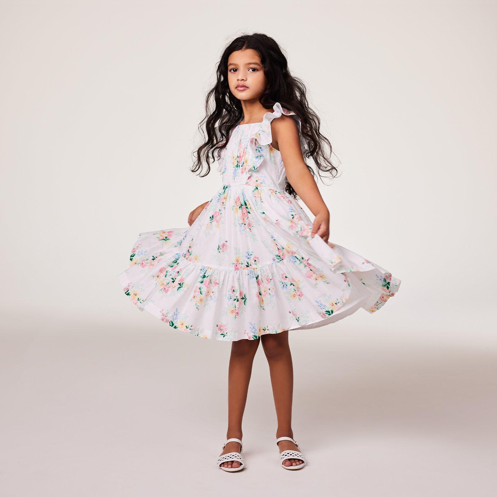 Floral Smocked Ruffle Dress image number 0