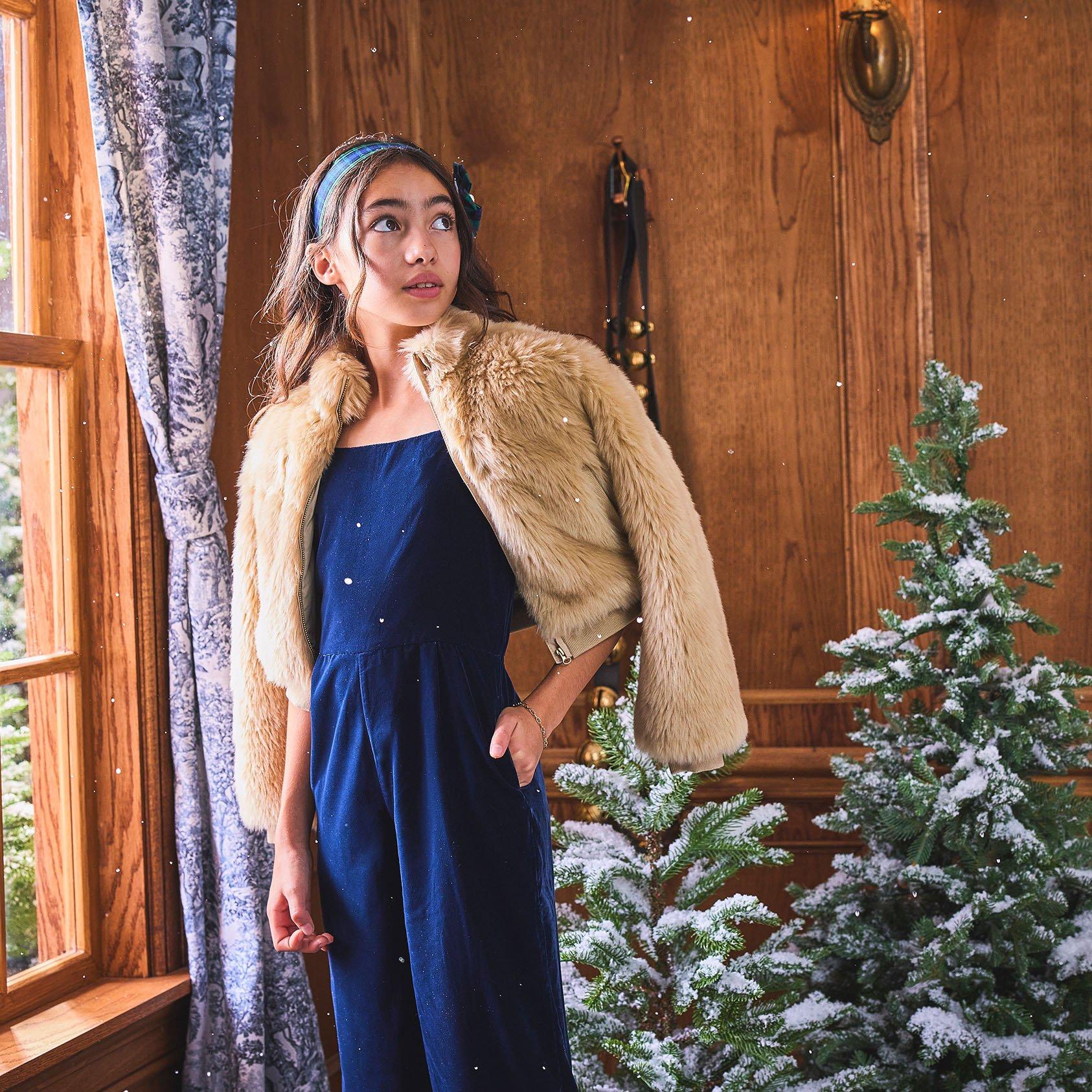 Faux Fur Bomber Jacket image number 1