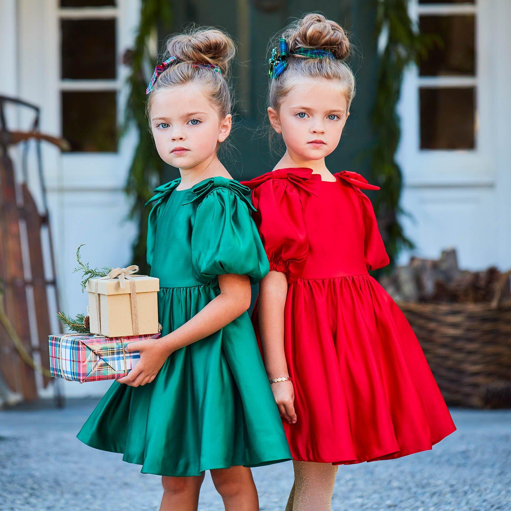 Girl Ferry Green The Satin Holiday Dress by Janie and Jack
