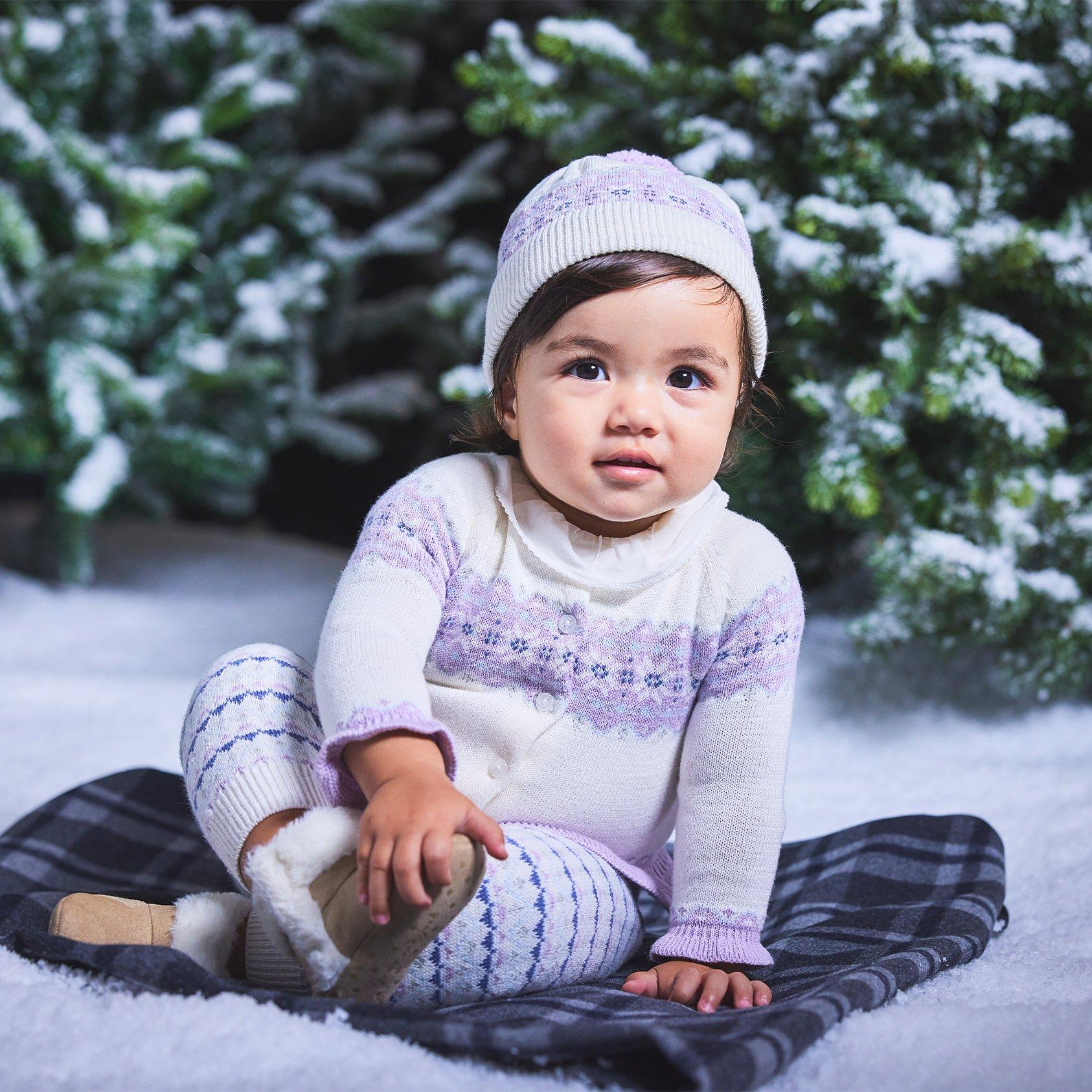 Baby Fair Isle Pom Beanie image number 1