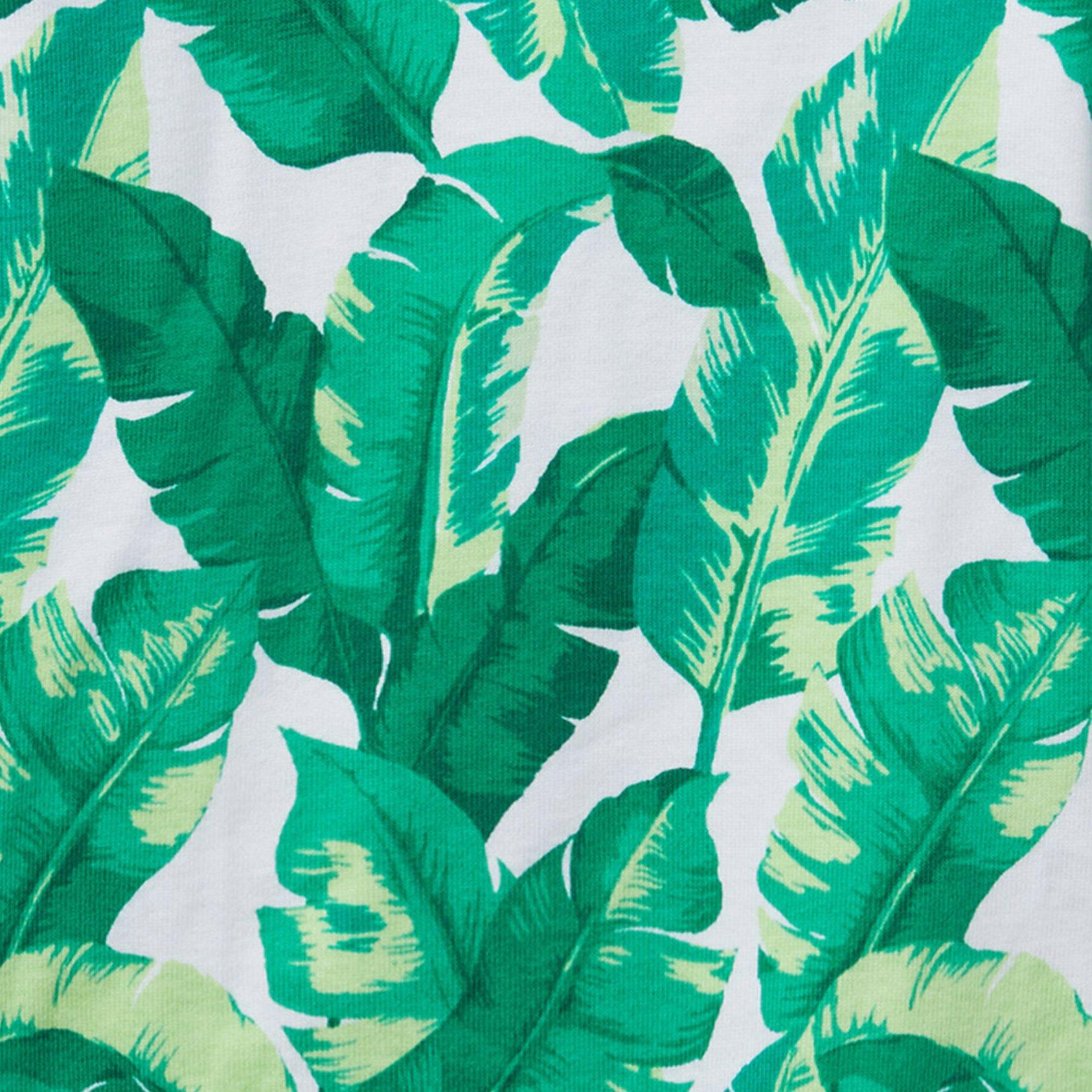Baby Palm Leaf Footed Zip Pajama image number 1