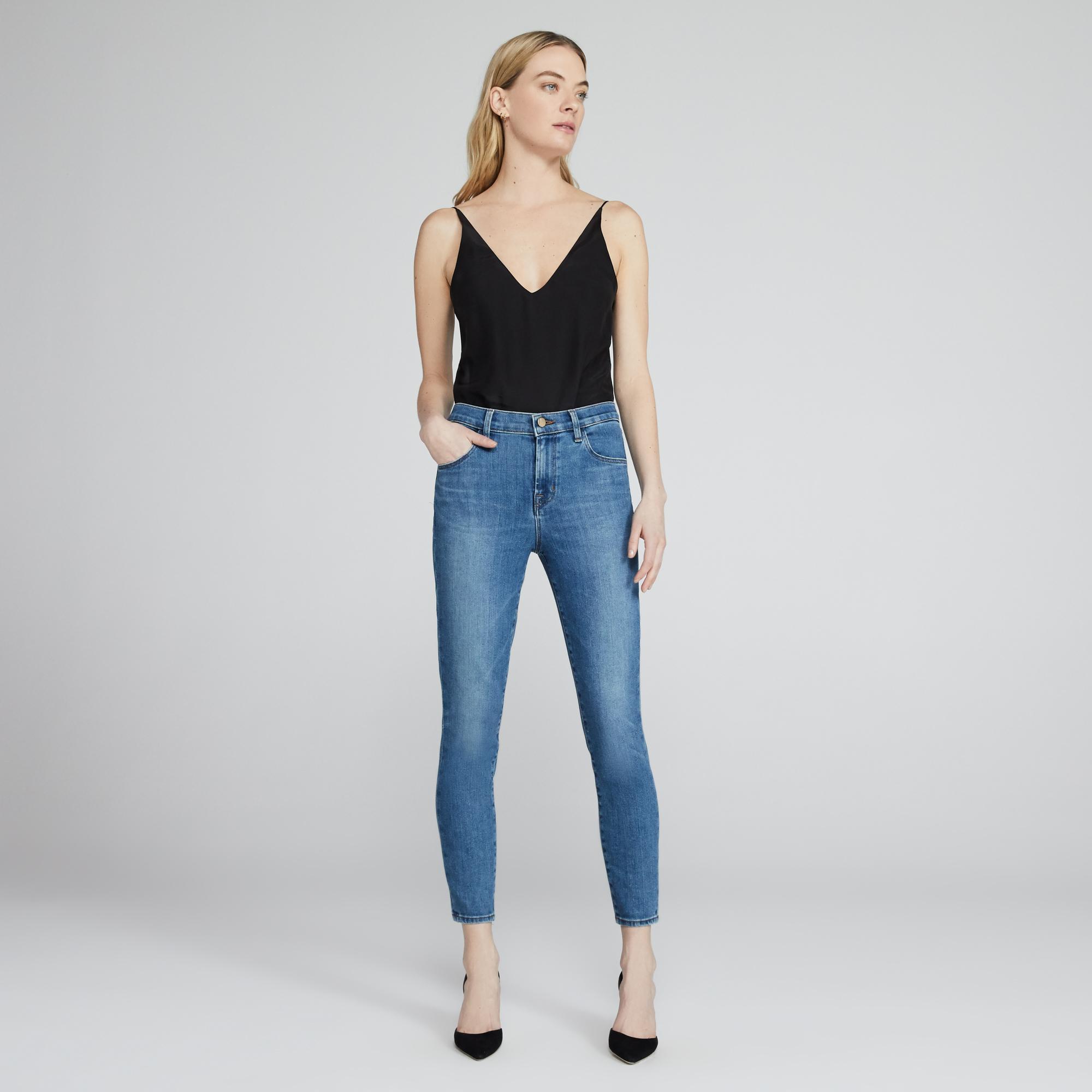 j brand black cropped jeans