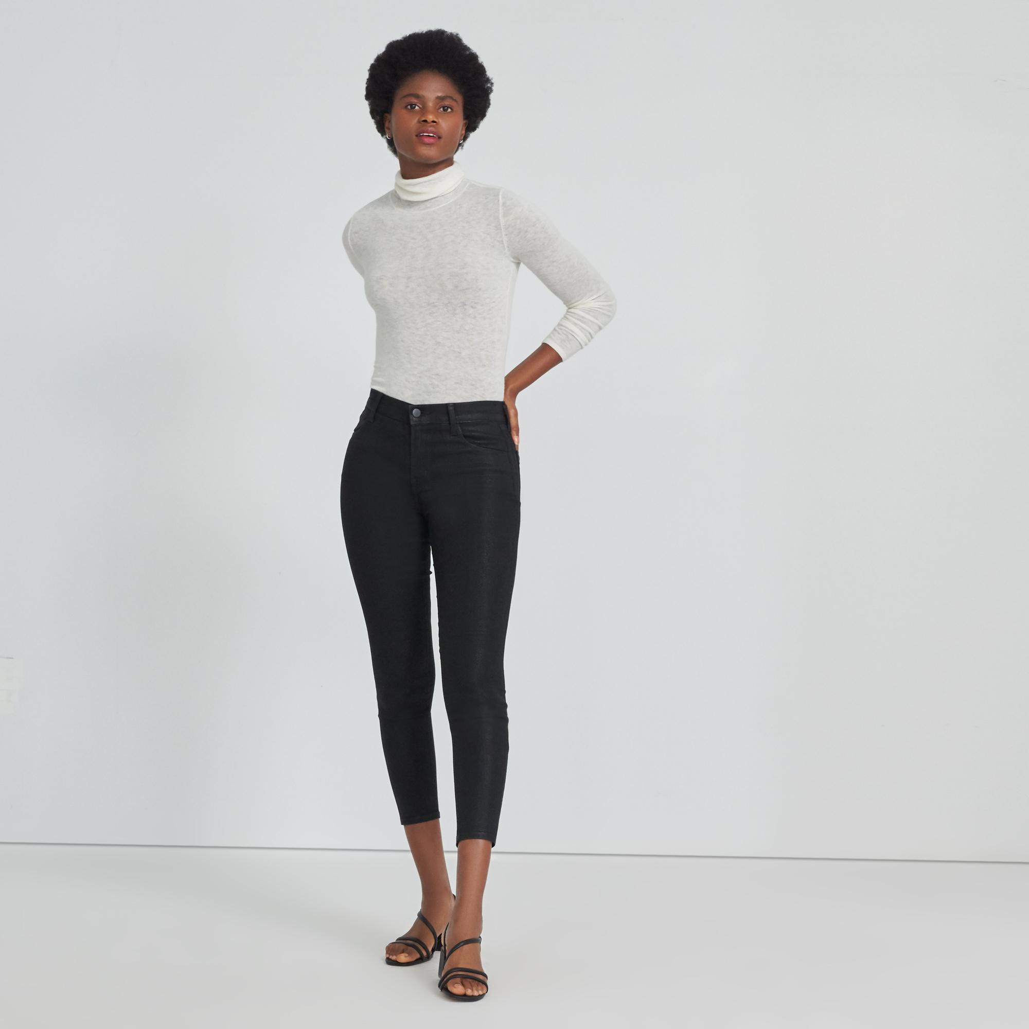 j brand alana high rise crop black