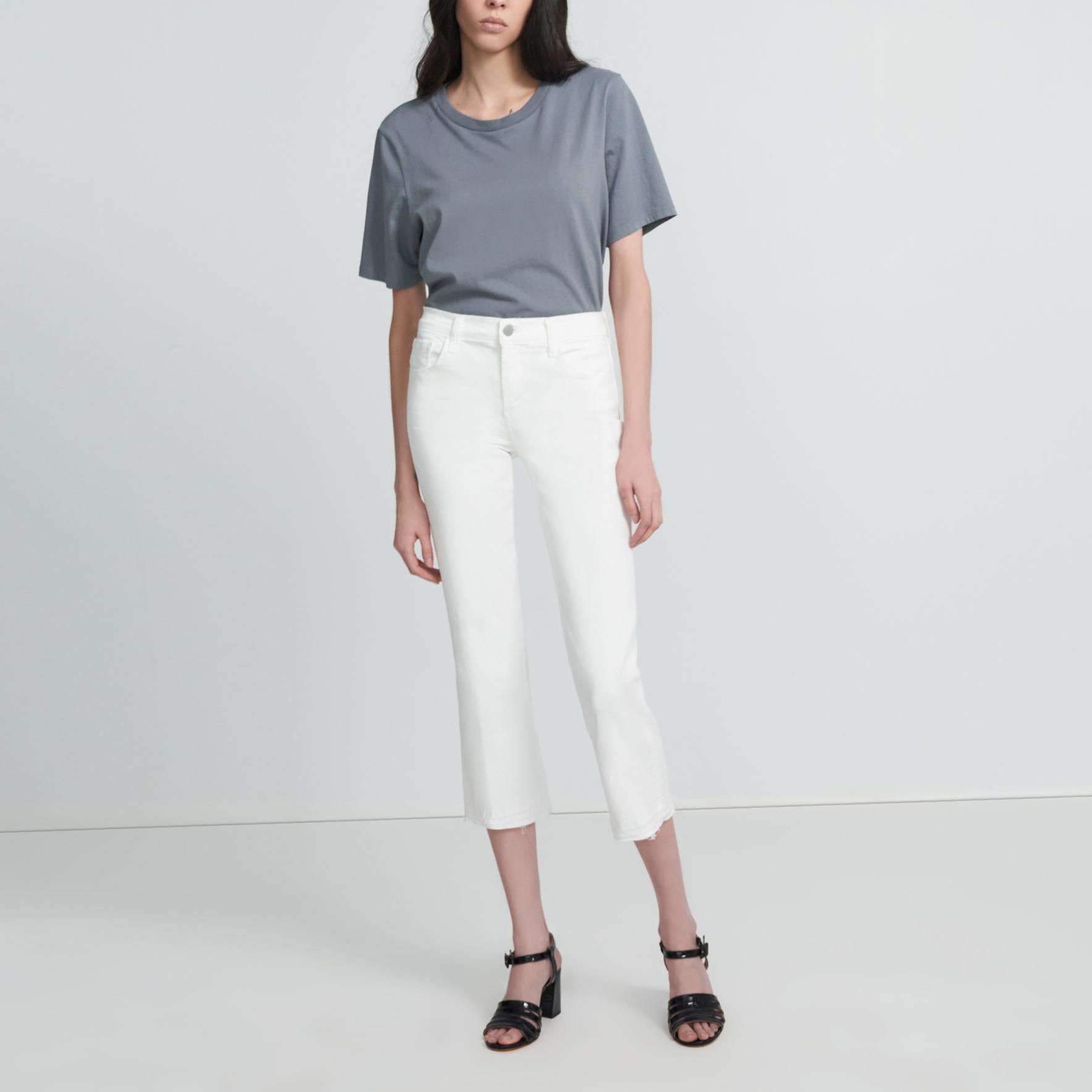 j brand selena mid rise crop