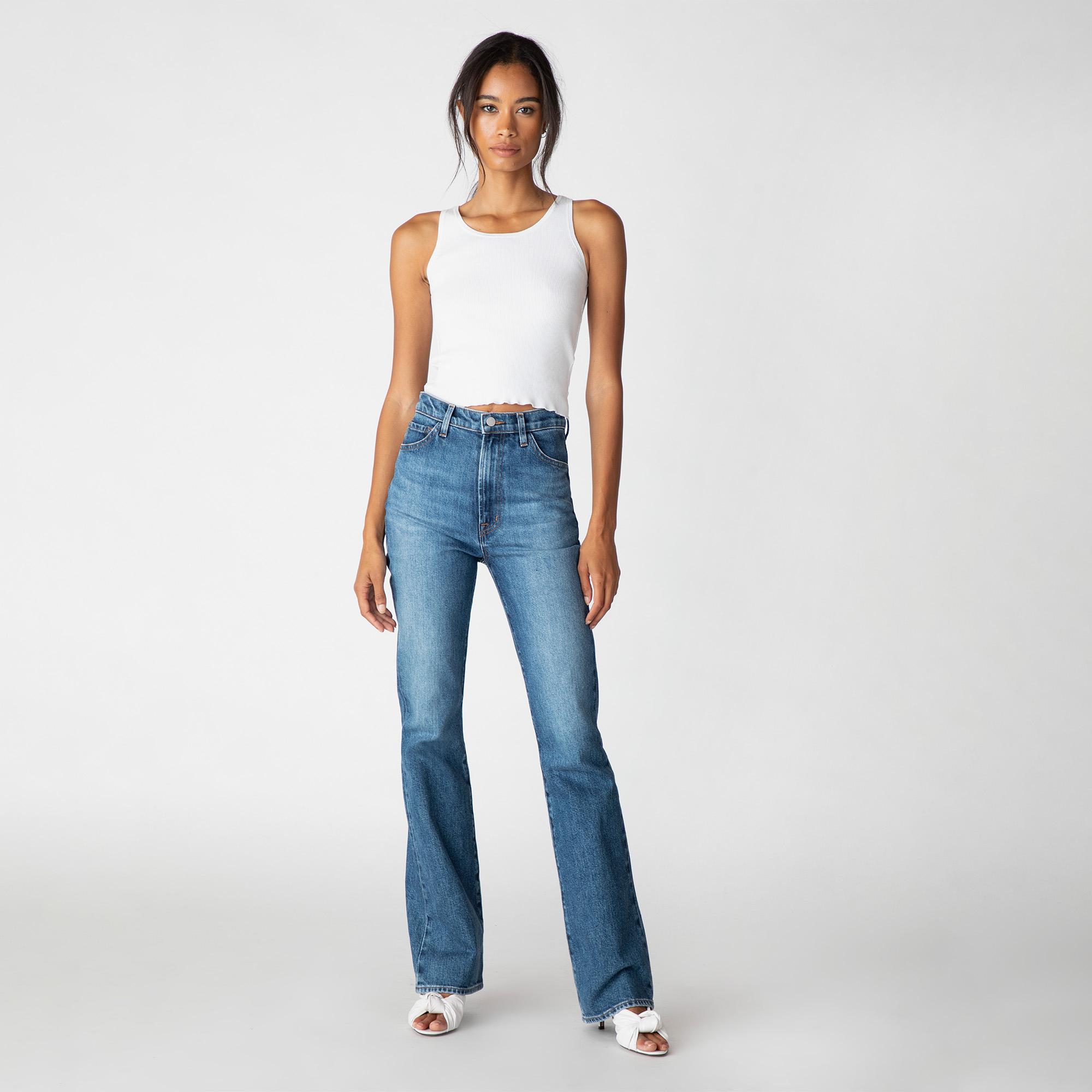 super high waisted bootcut jeans