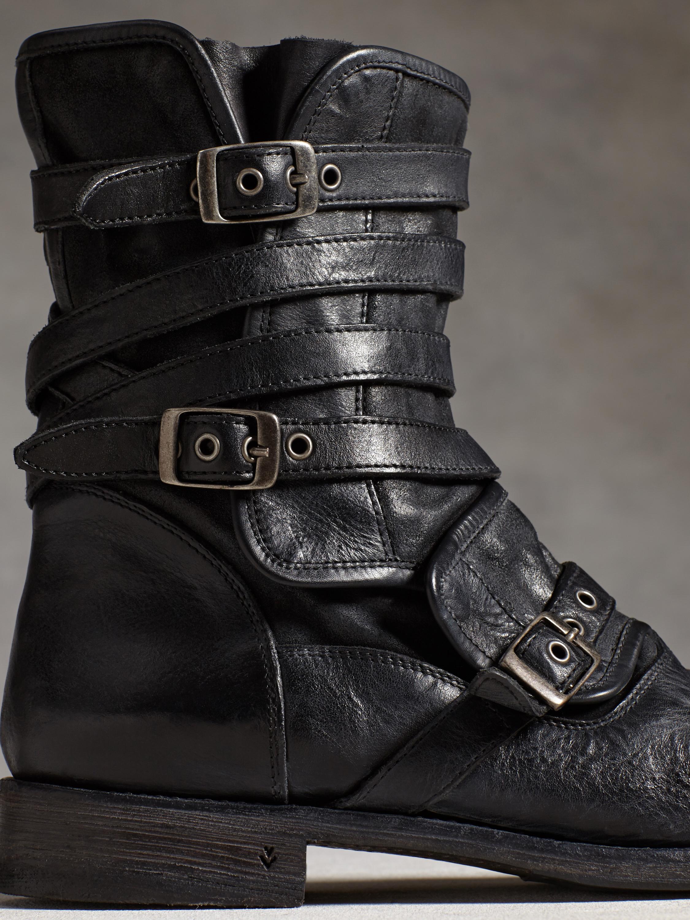 john varvatos engineer triple buckle boot