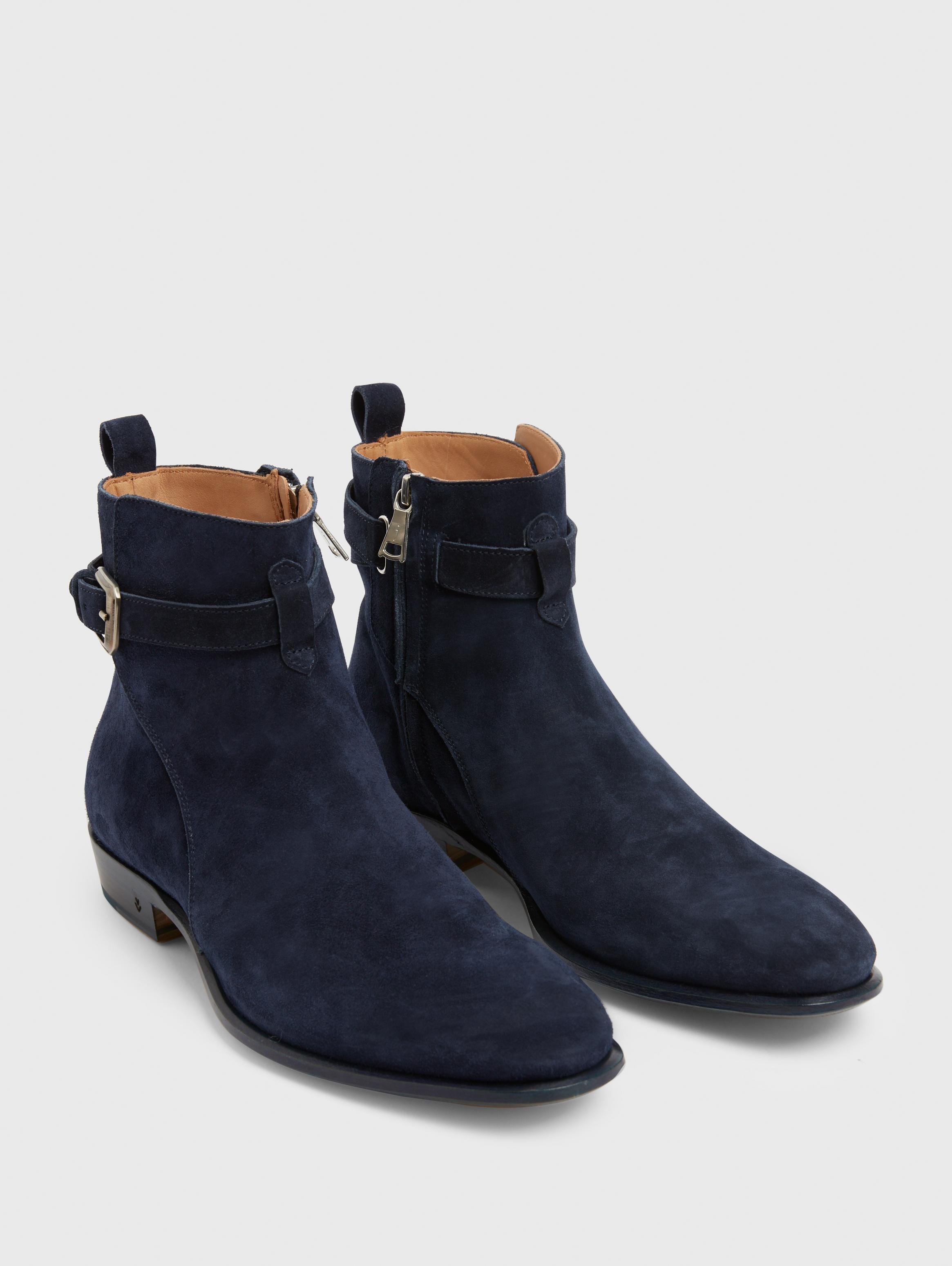 john varvatos blue suede shoes