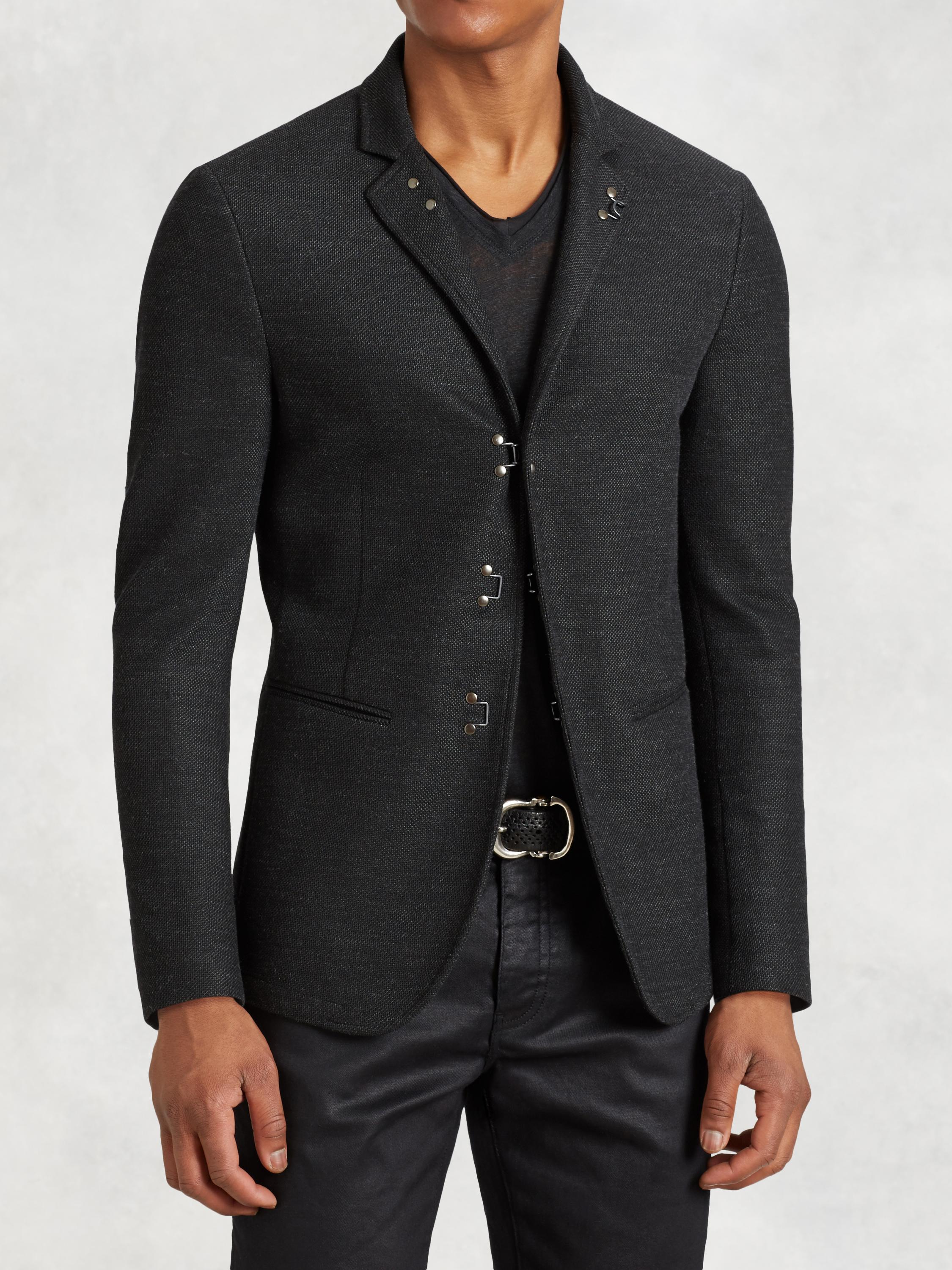 john varvatos suede hook and bar jacket