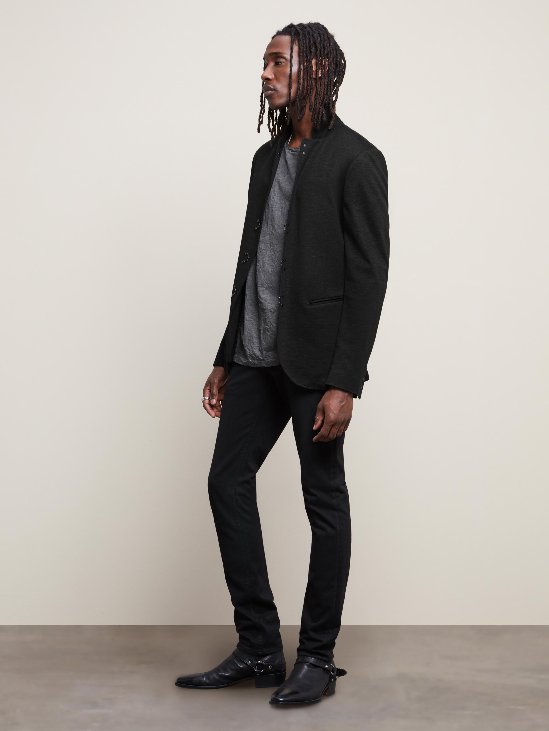 john varvatos suede hook and bar jacket