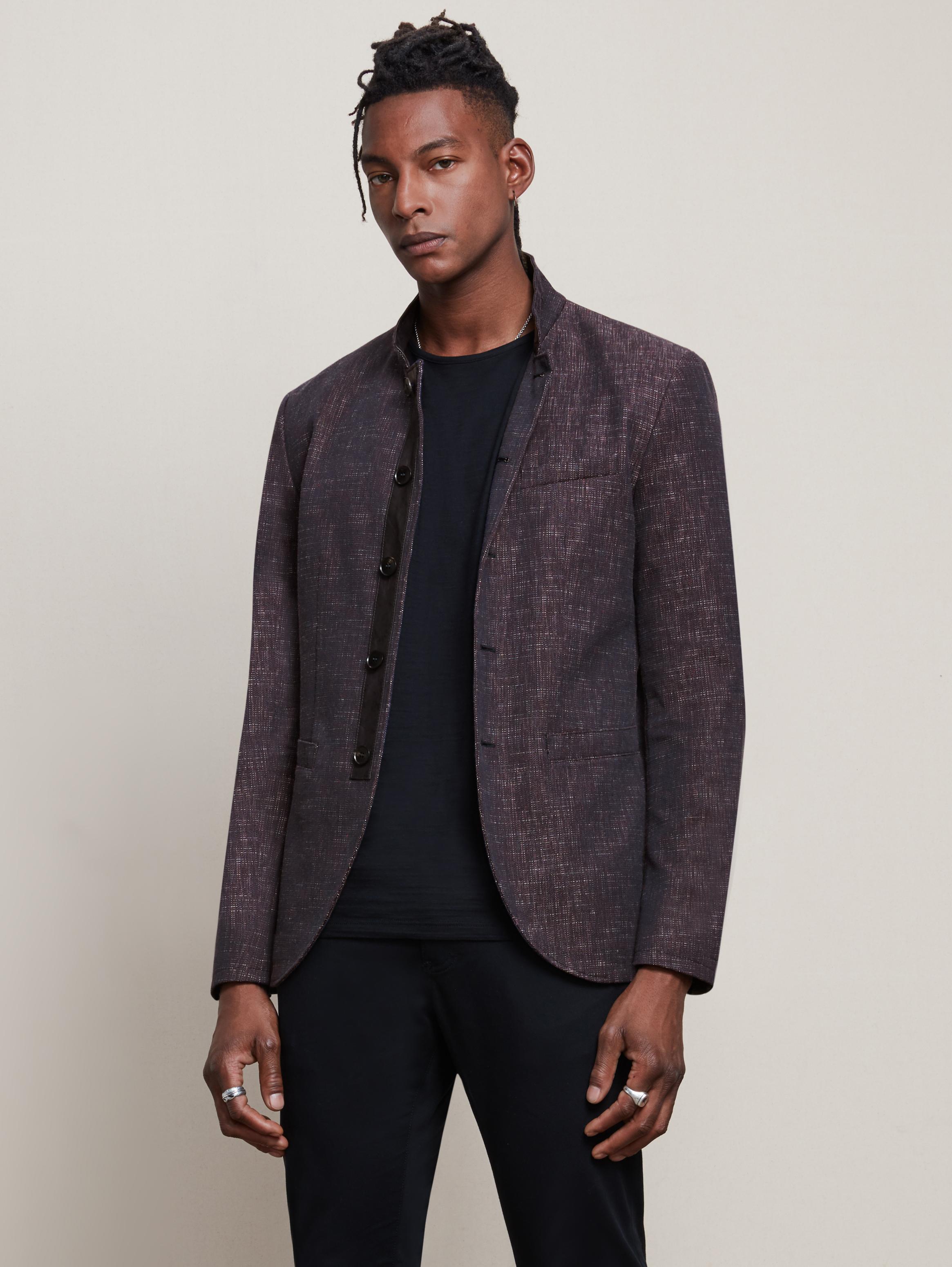 MULTIBUTTON STAND UP COLLAR JACKET - John Varvatos