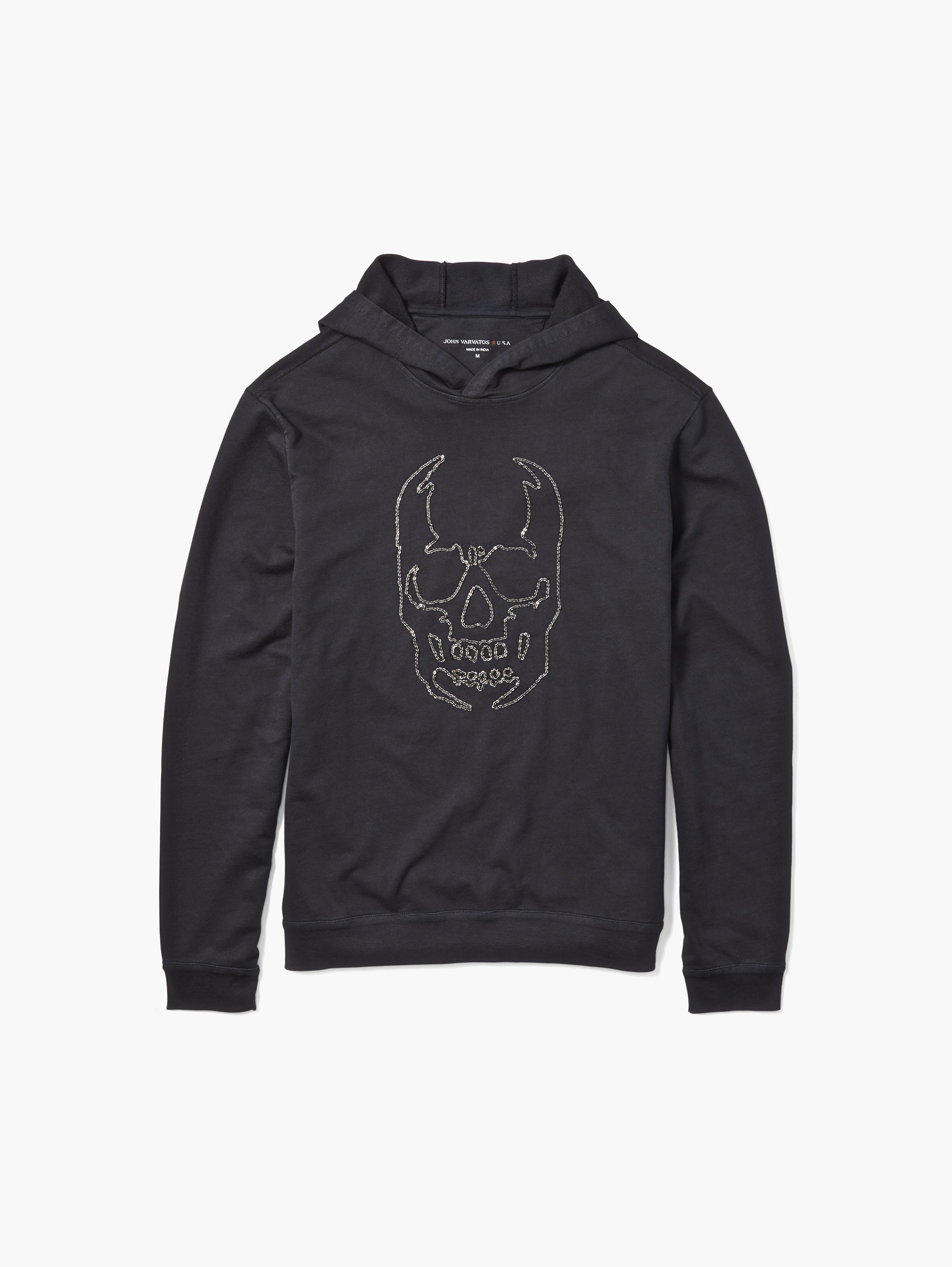 number nine skull hoodie