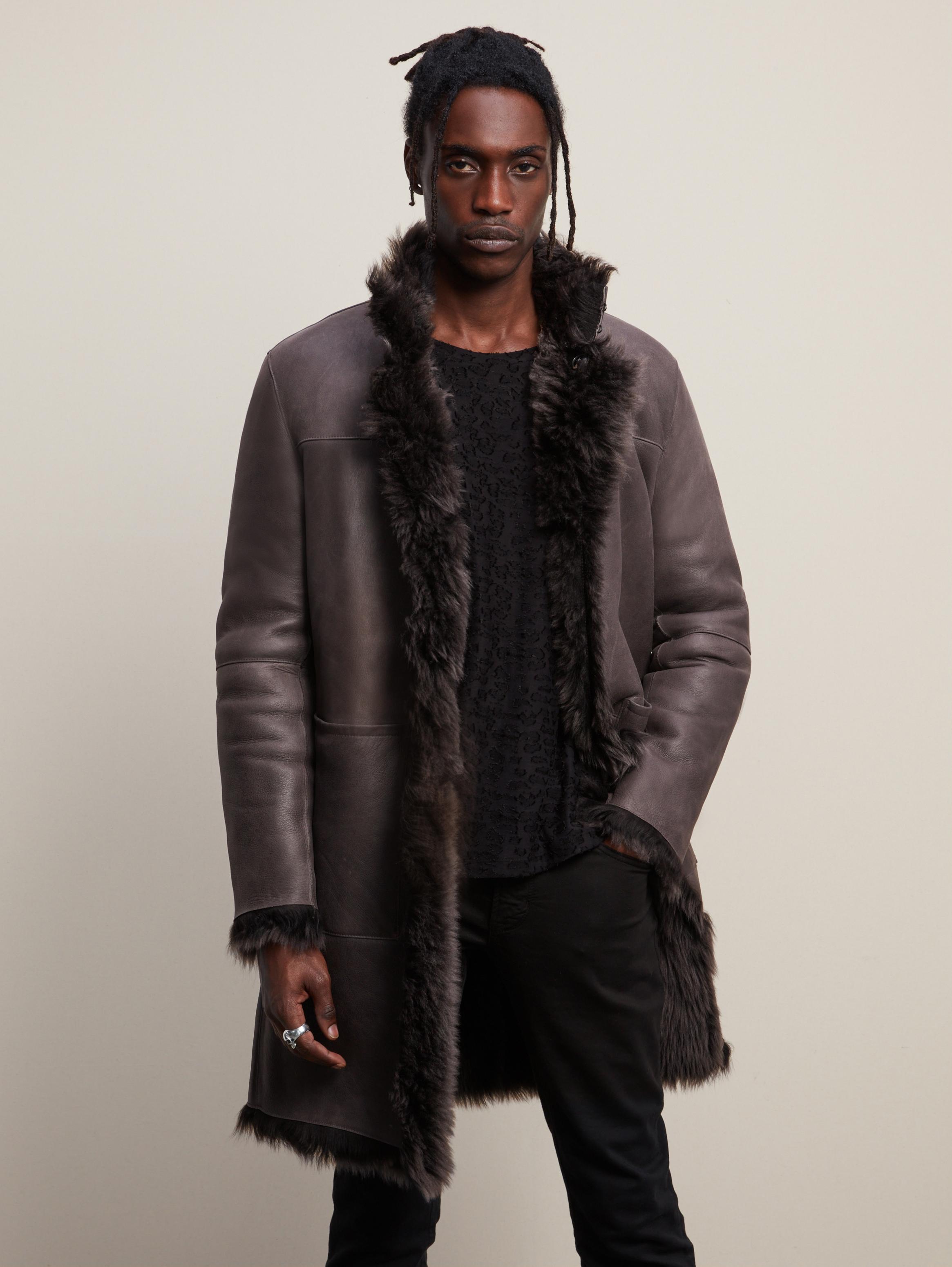 varvatos shearling coat