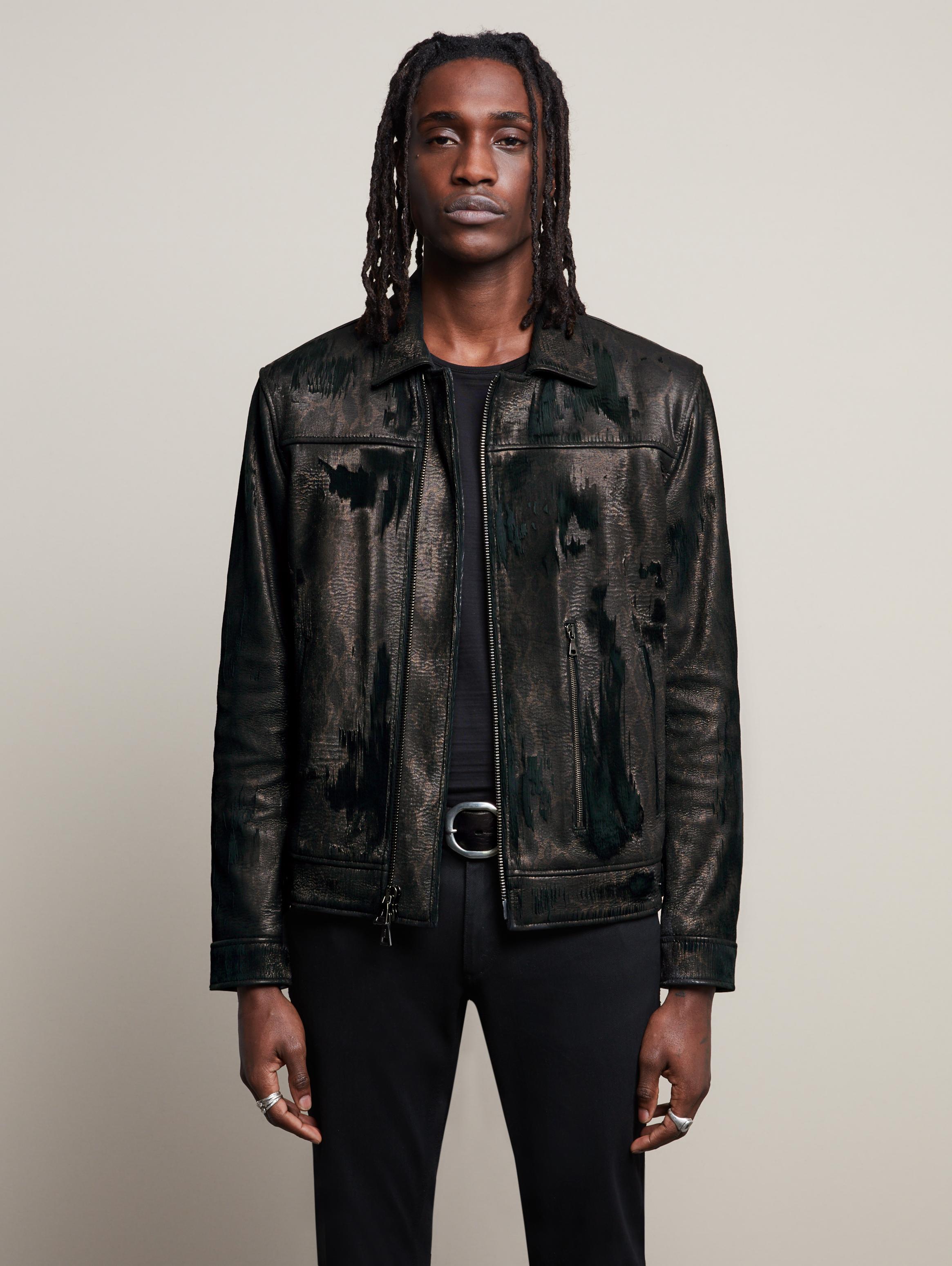 john varvatos lambskin leather jacket