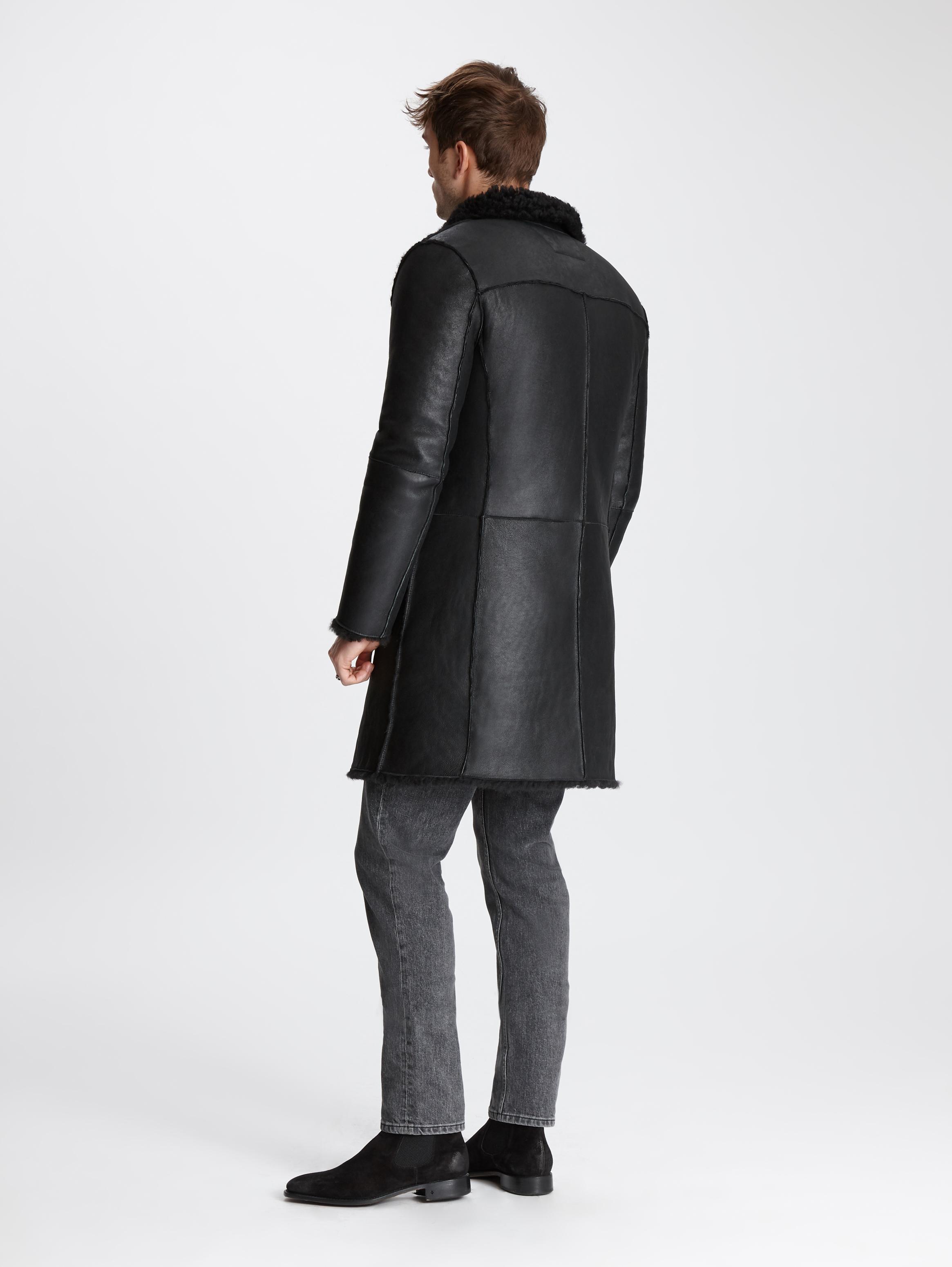 varvatos shearling coat