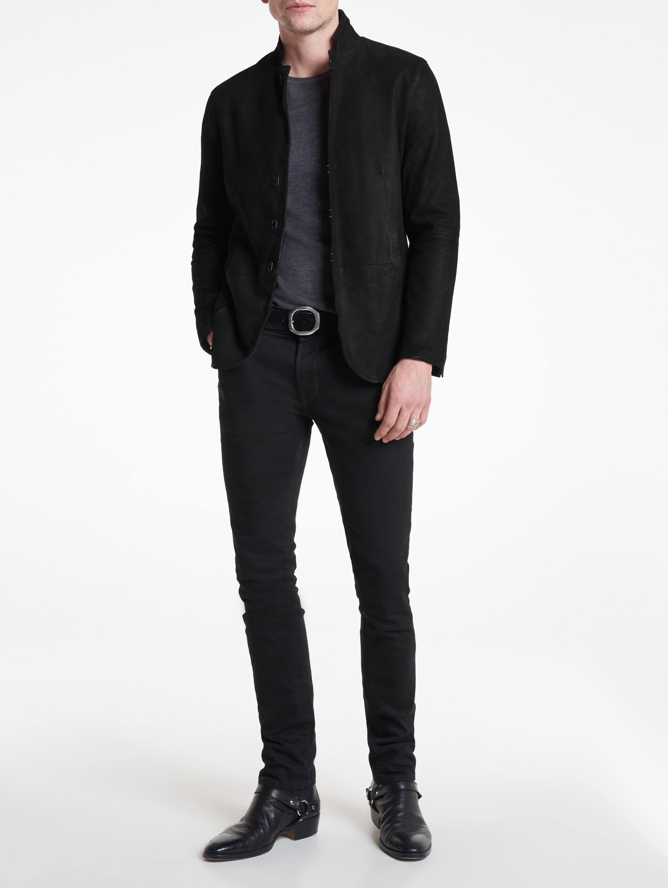 john varvatos suede hook and bar jacket