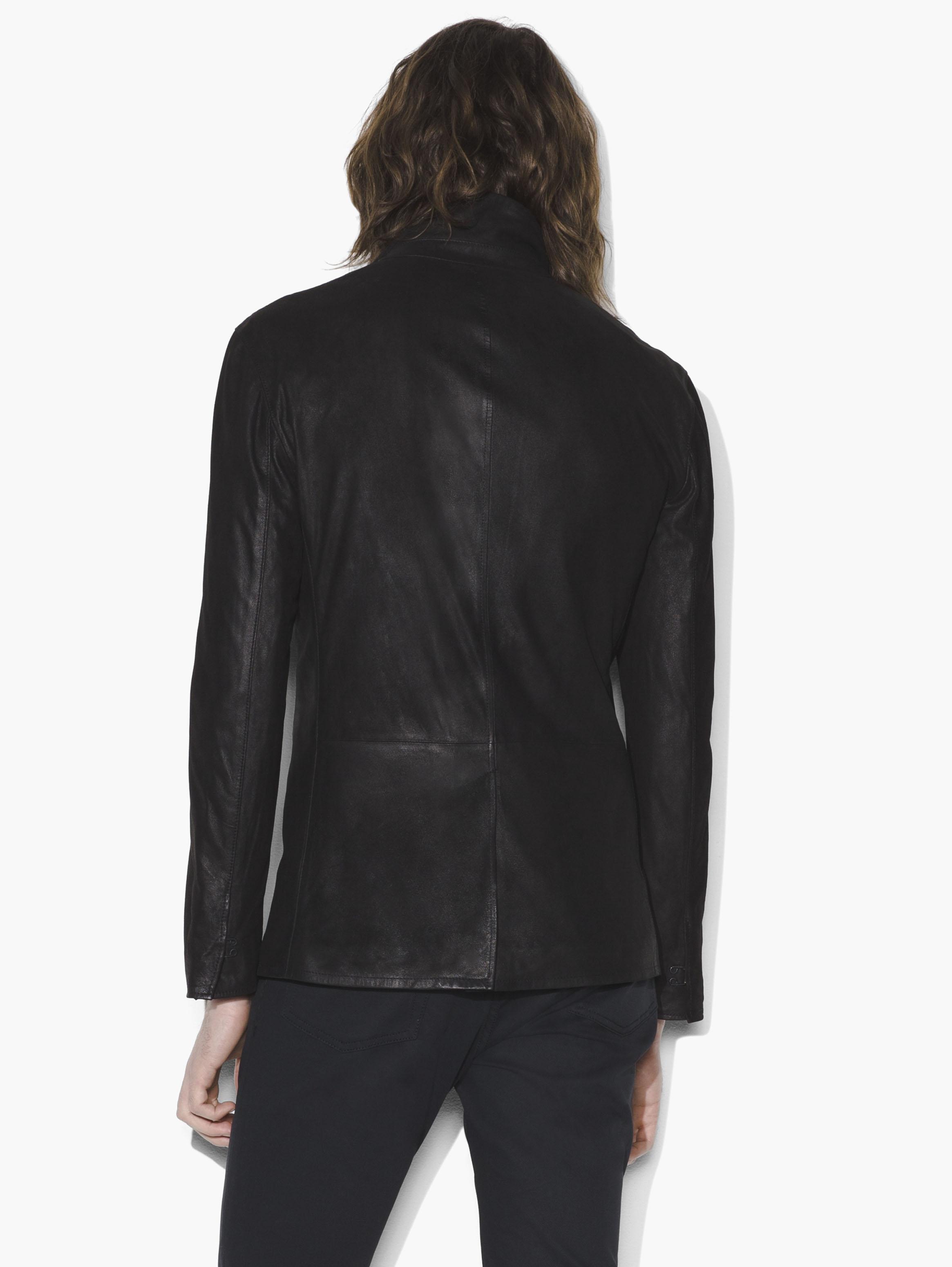 john varvatos suede hook and bar jacket