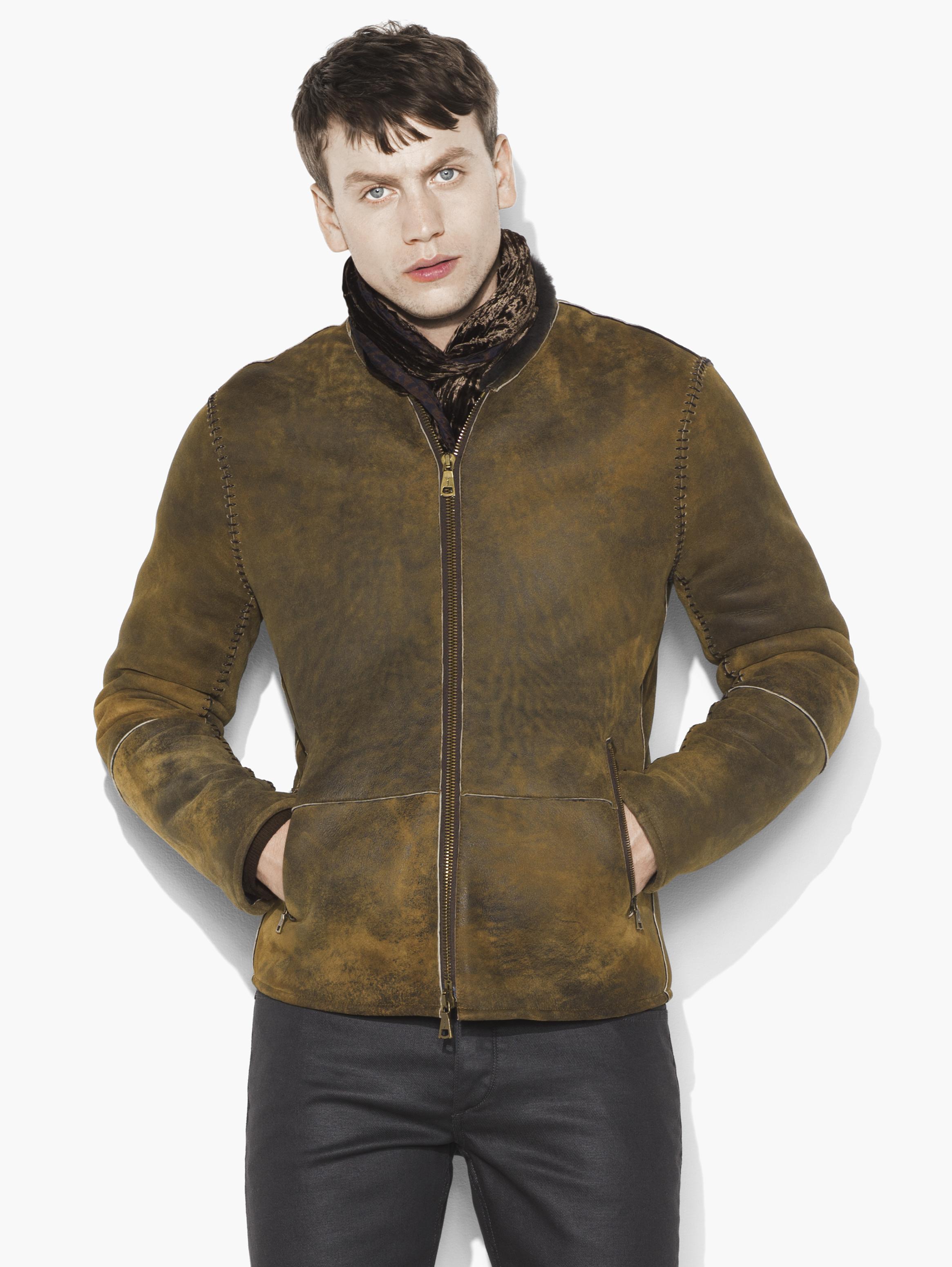 varvatos shearling coat