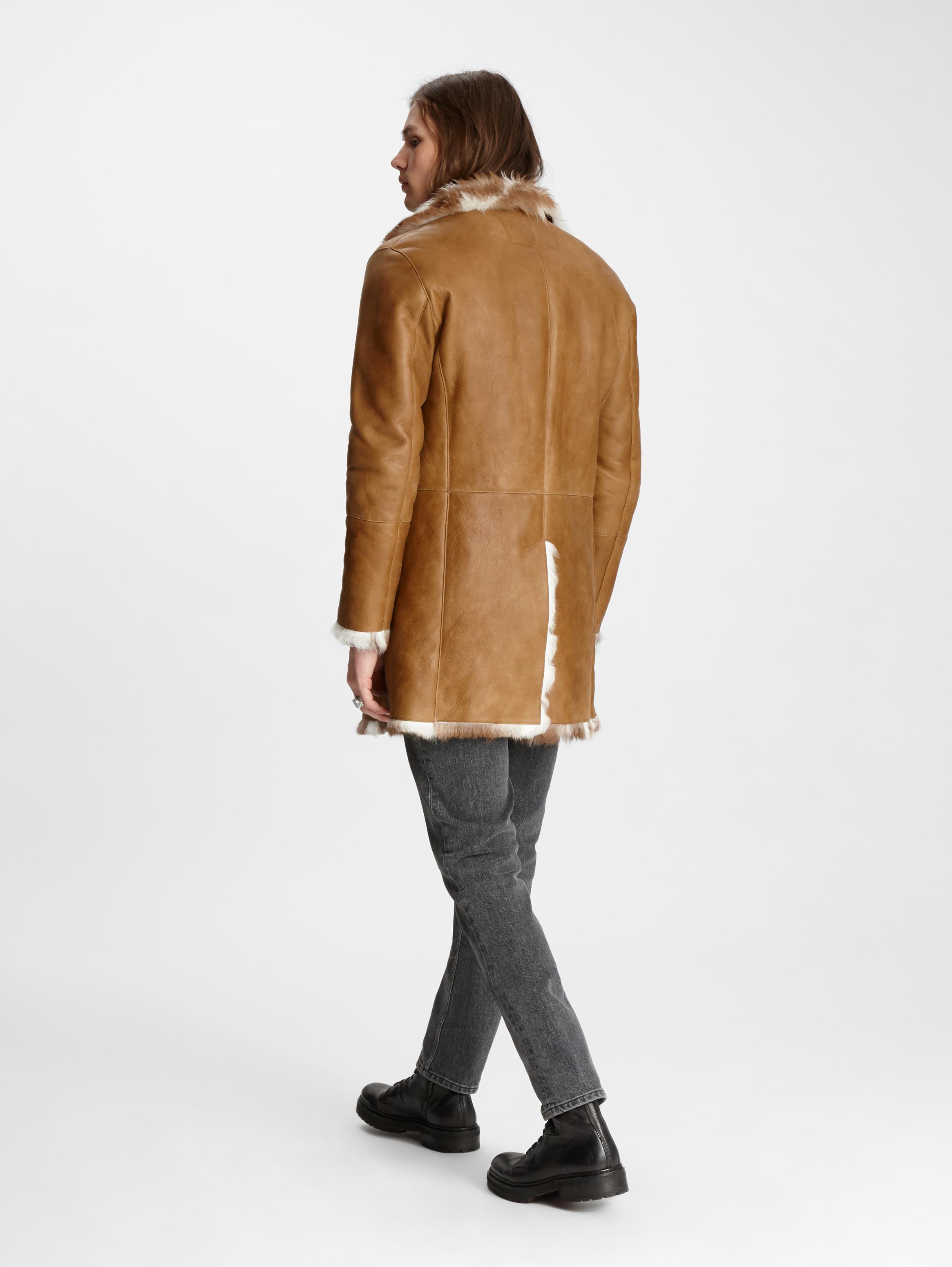 john varvatos shearling coat